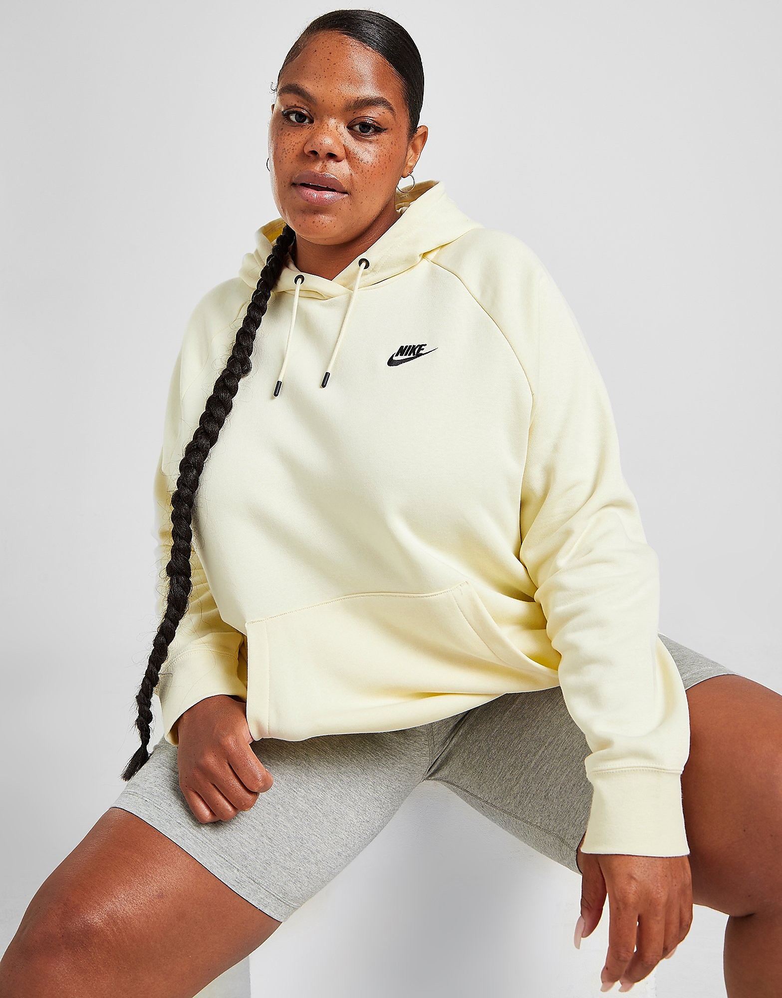

Nike Essential Plus Size Overhead Hoodie - White - Womens, White