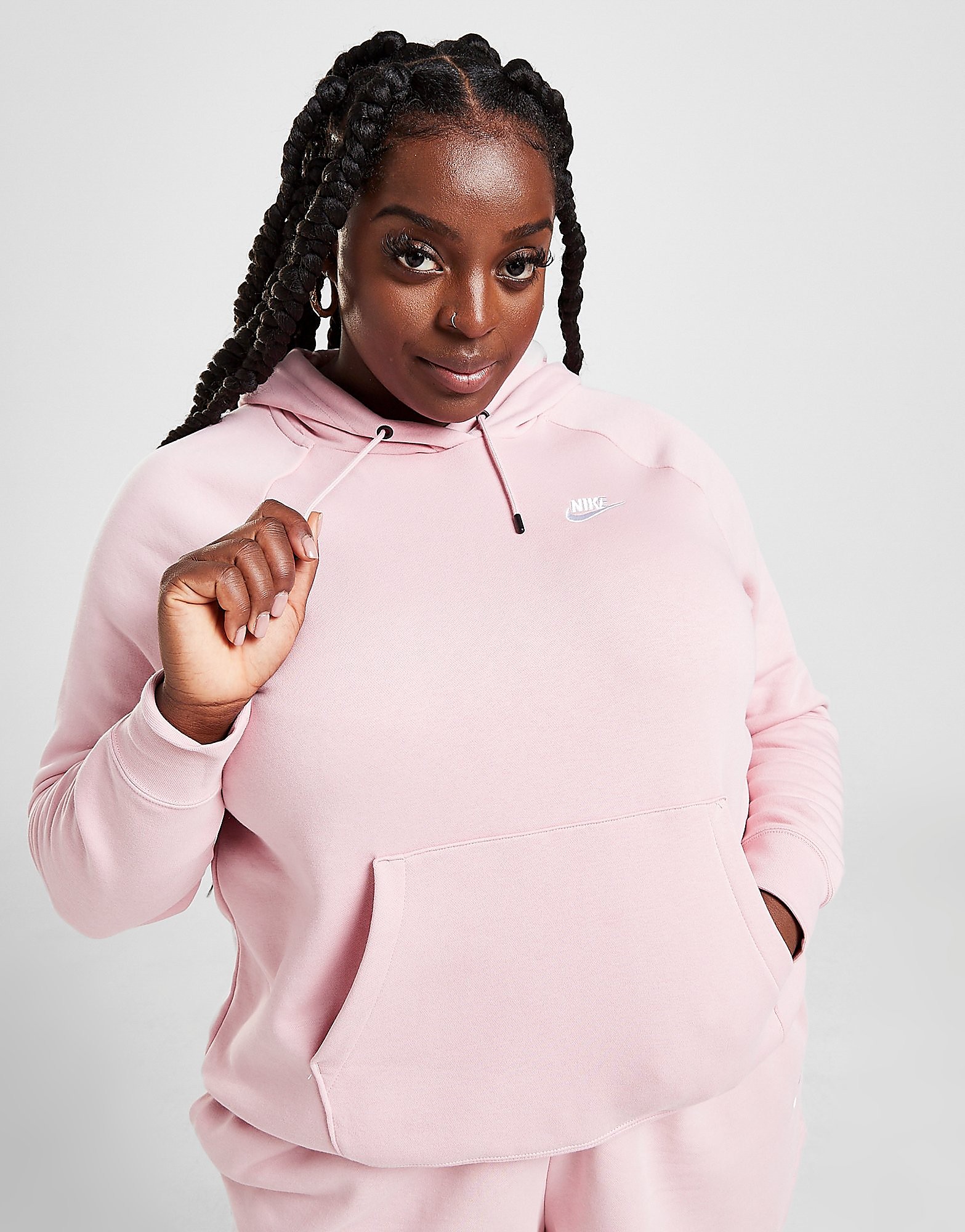 

Nike Essential Plus Size Overhead Hoodie - Pink - Womens, Pink