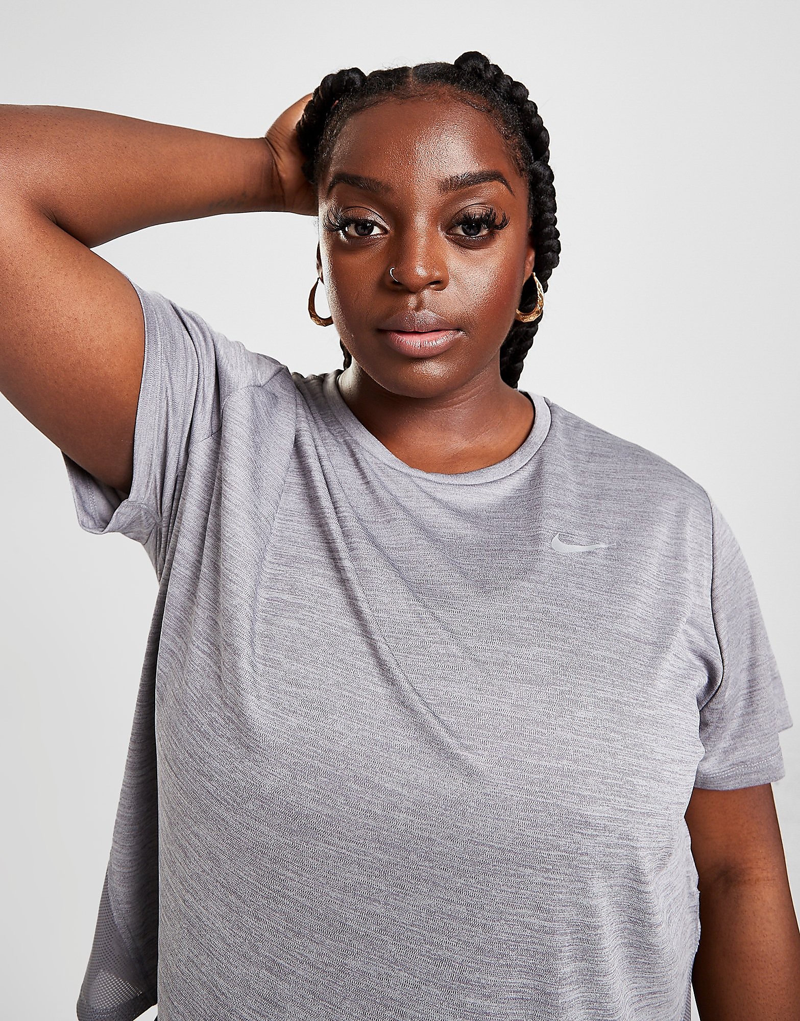 

Nike Nike Miler Women's Short-Sleeve Running Top (Plus Size) - Grey, Grey