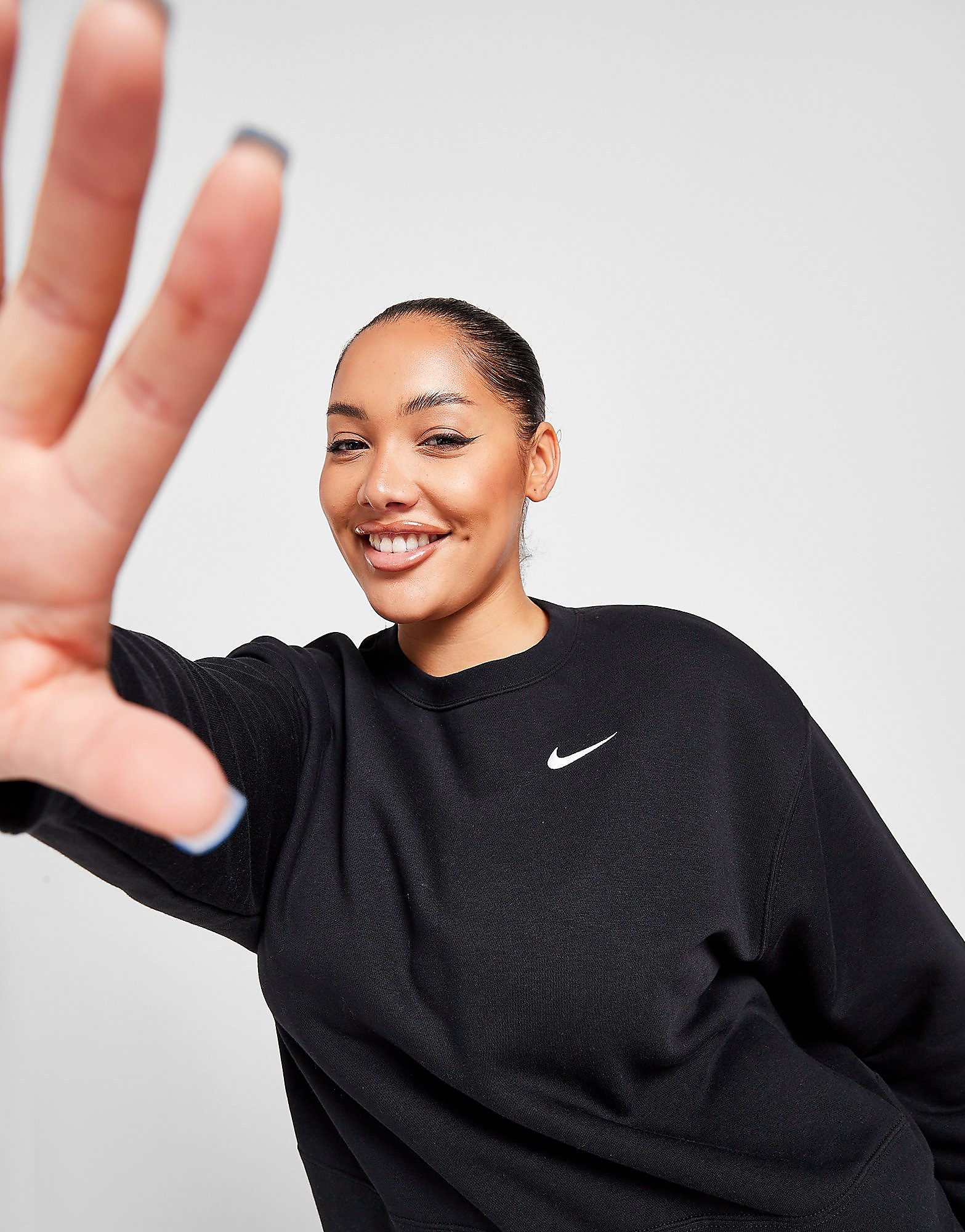 

Nike Trend Fleece Plus Size Crew Sweatshirt - Black - Womens, Black