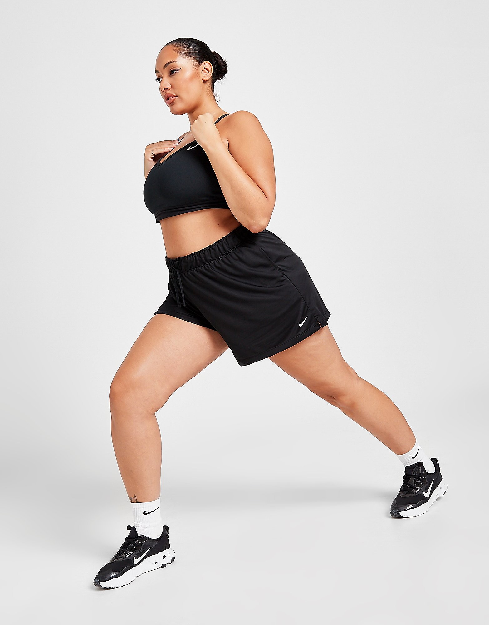 

Nike Attack Plus Size Shorts - Black/Black/White - Womens, Black/Black/White