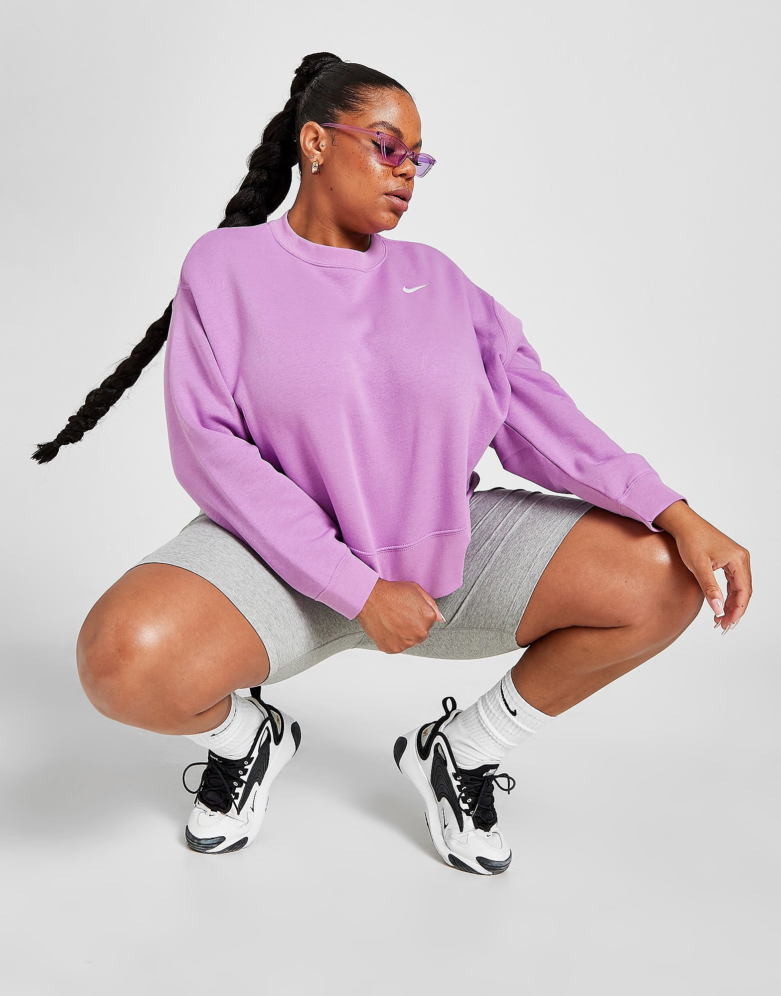 

Nike Trend Fleece Plus Size Crew Sweatshirt - Purple - Womens, Purple