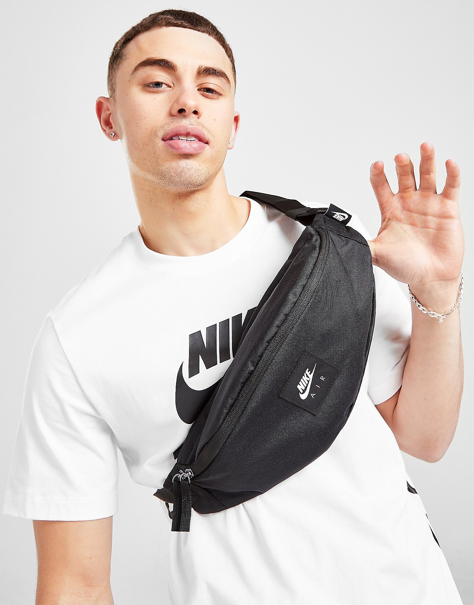 

Nike Air Waist Bag - Black/Black/White - Mens, Black/Black/White