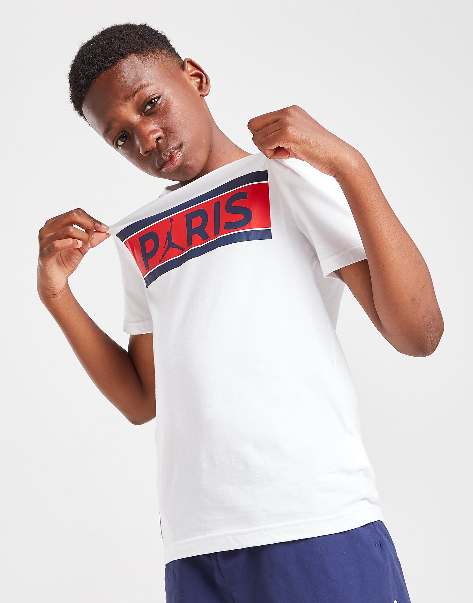 

Jordan Paris Saint Germain Bars Logo T-Shirt Junior - White - Kids, White
