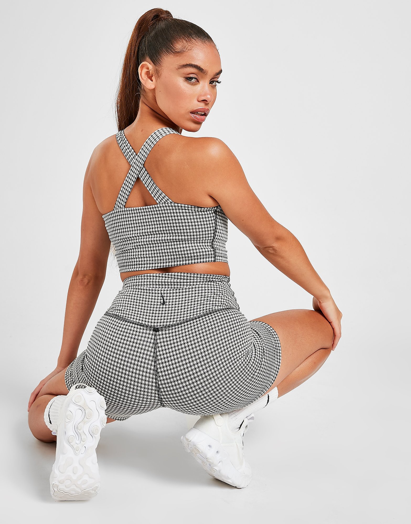 

Nike Gingham 5" Shorts - Black - Womens, Black