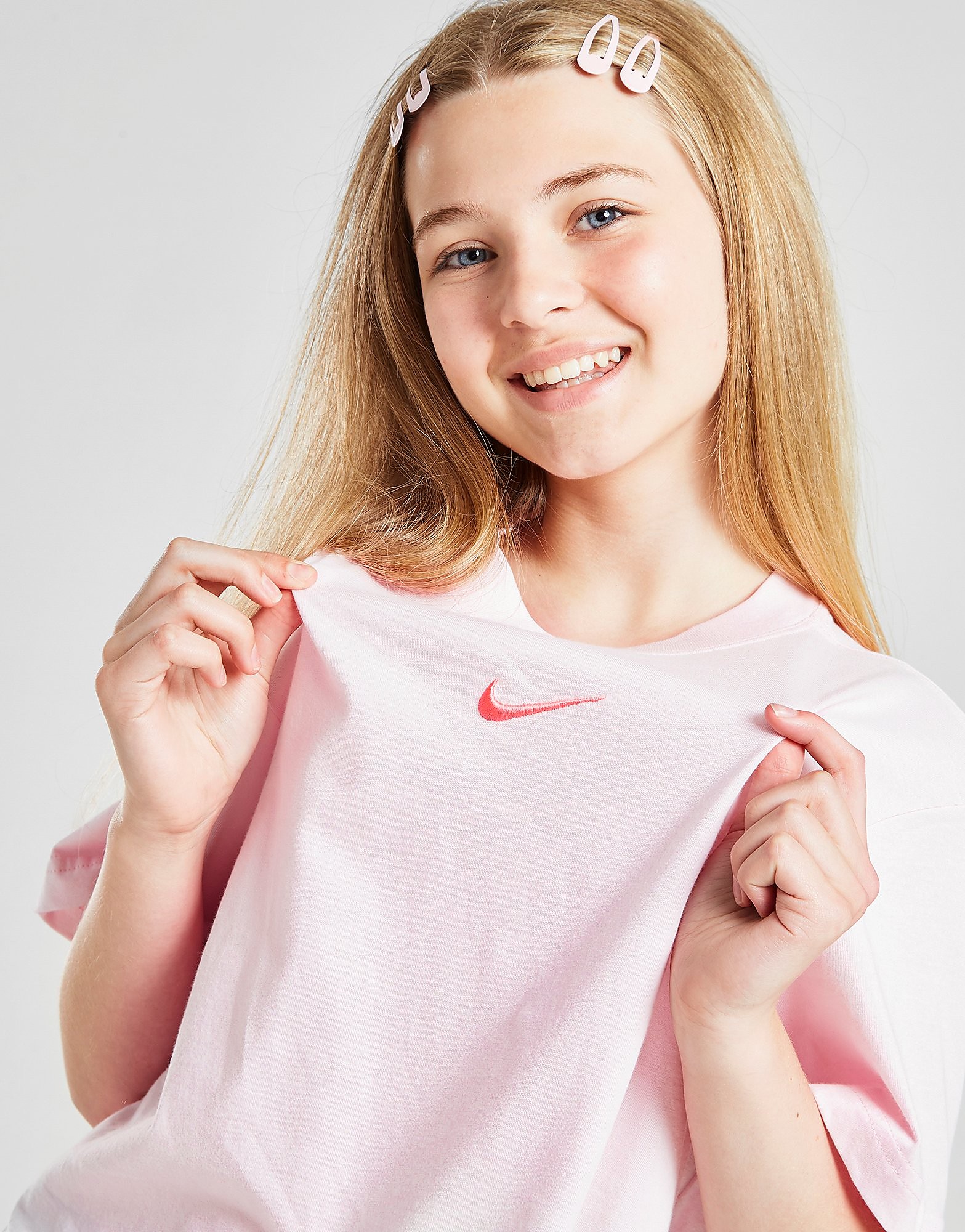 

Nike Girls' Essential Boxy T-Shirt Junior - Pink - Kids, Pink