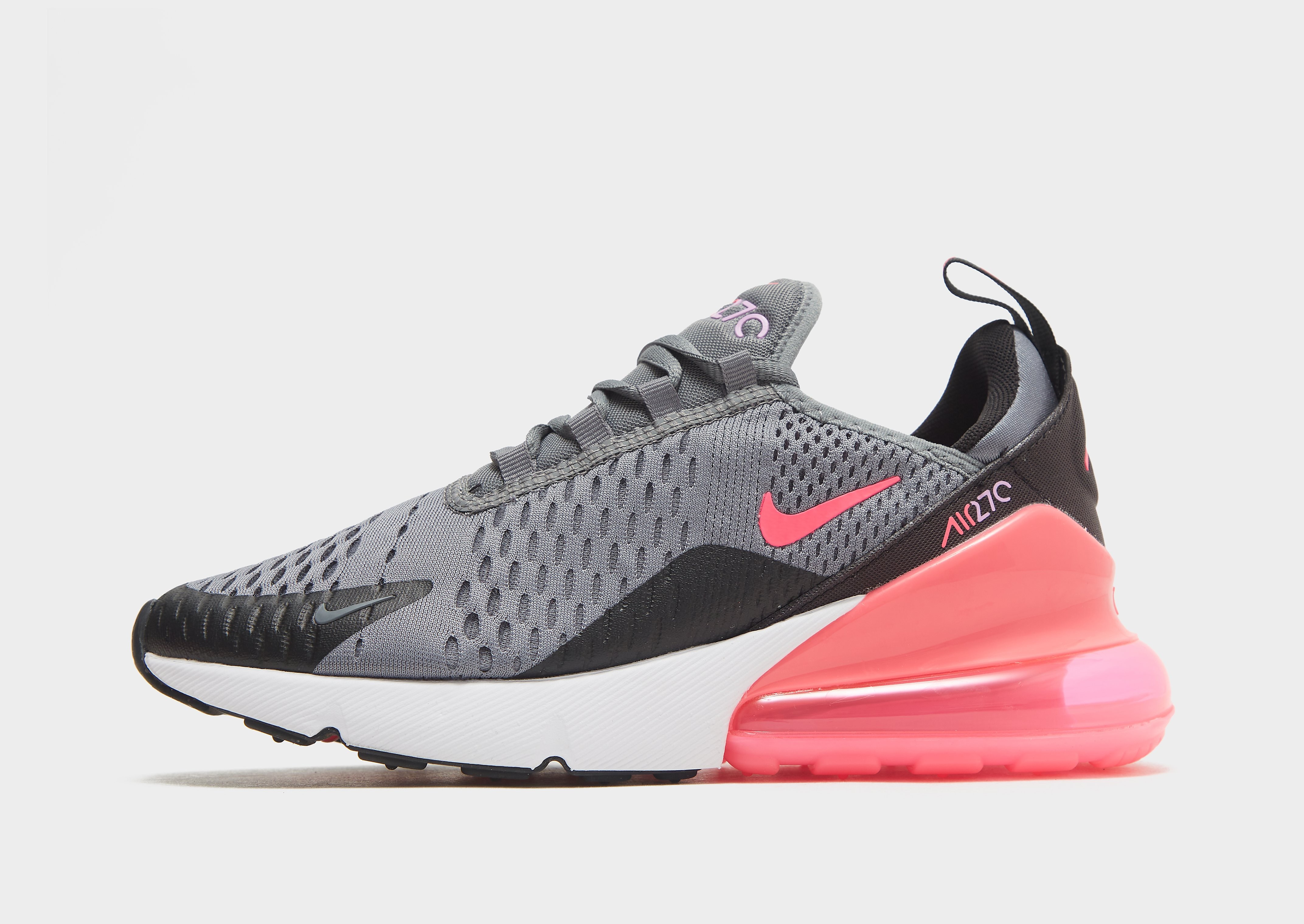 Nike Air Max 270 Junior - Smoke Grey/Black/White/Hyper Pink - Kids, Smoke Grey/Black/White/Hyper Pink