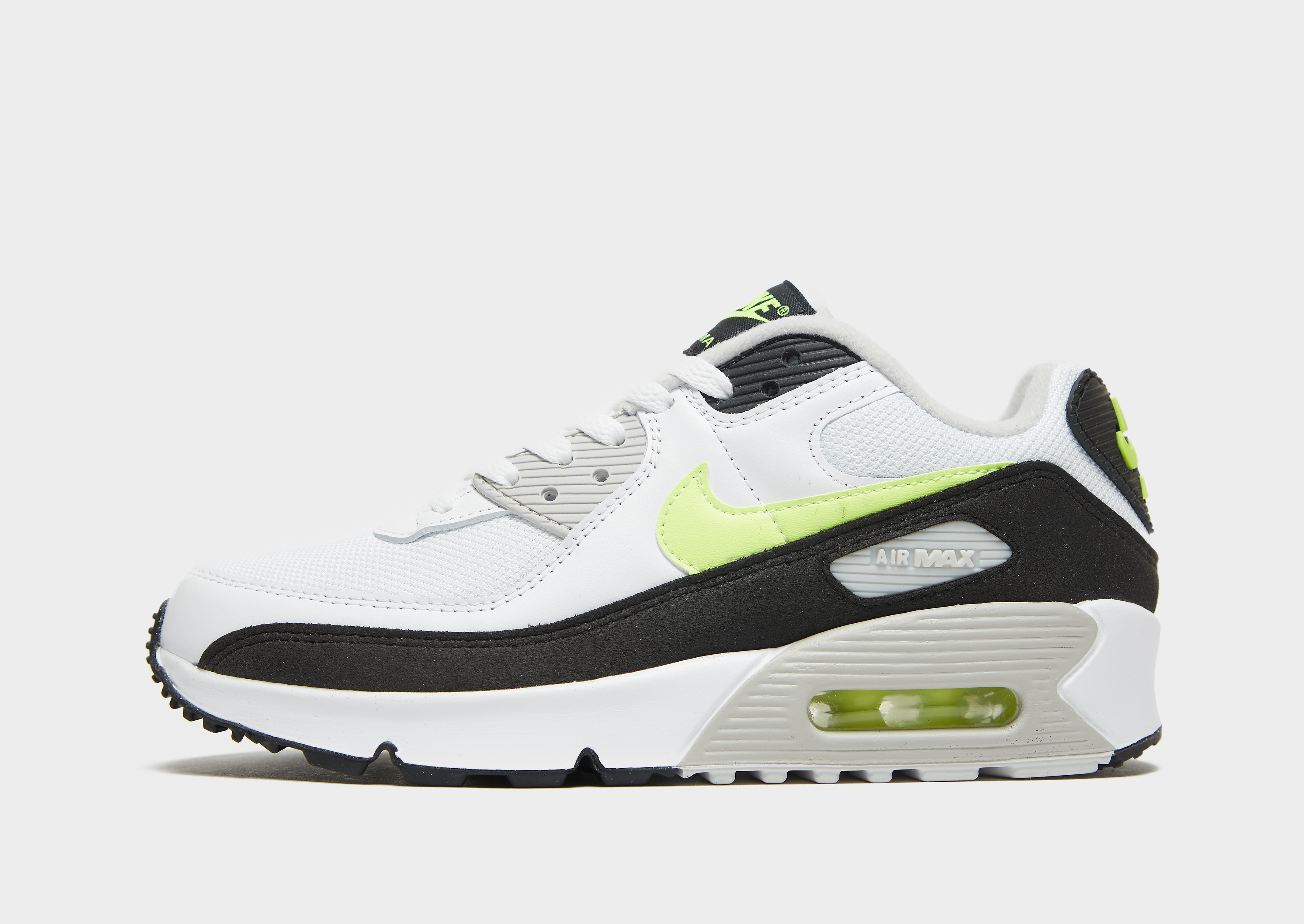 

Nike Air Max 90 Leather Junior - White/Green - Kids, White/Green