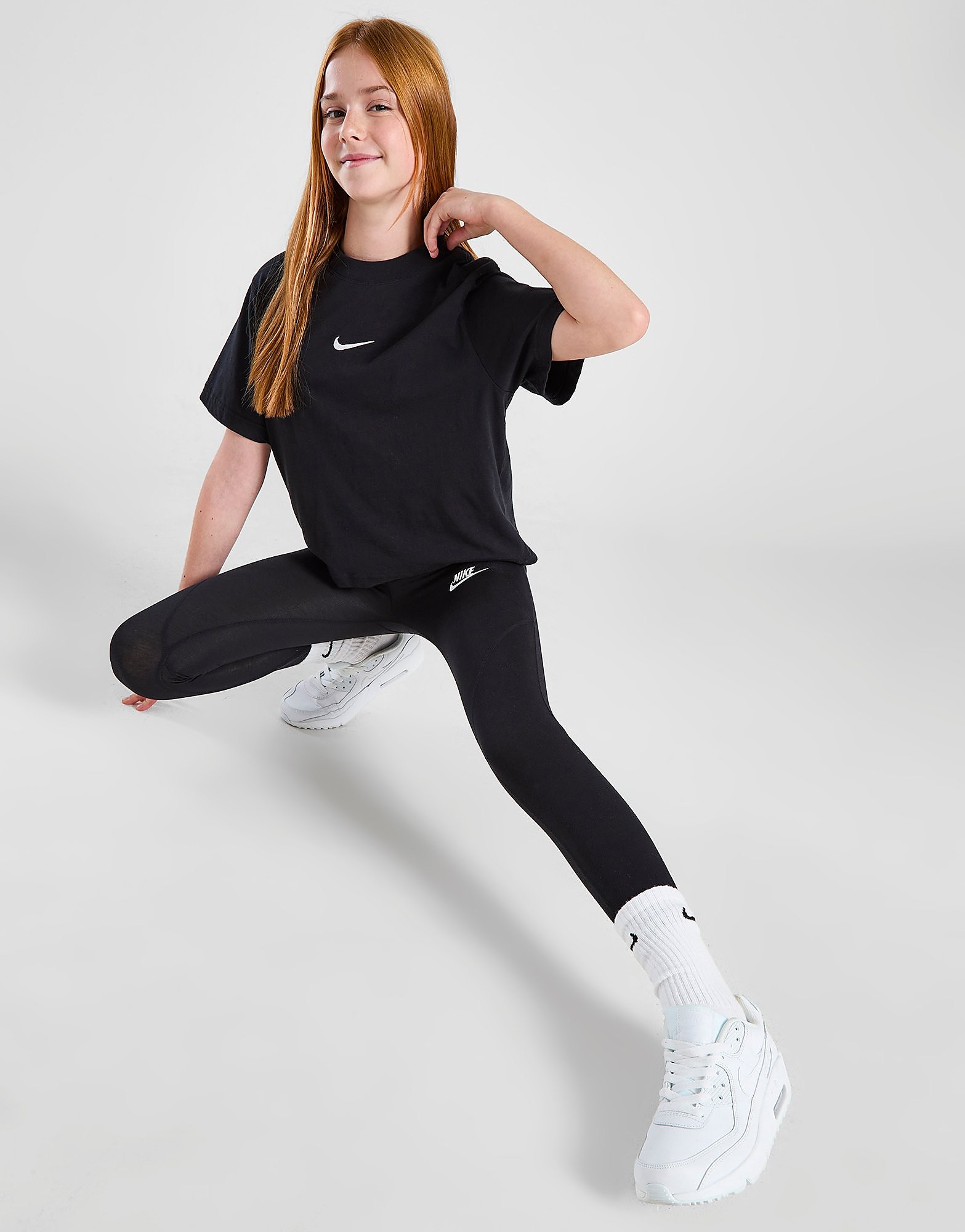

Nike Girls' Sportswear Favourites Leggings Junior - Black/White - Kids, Black/White