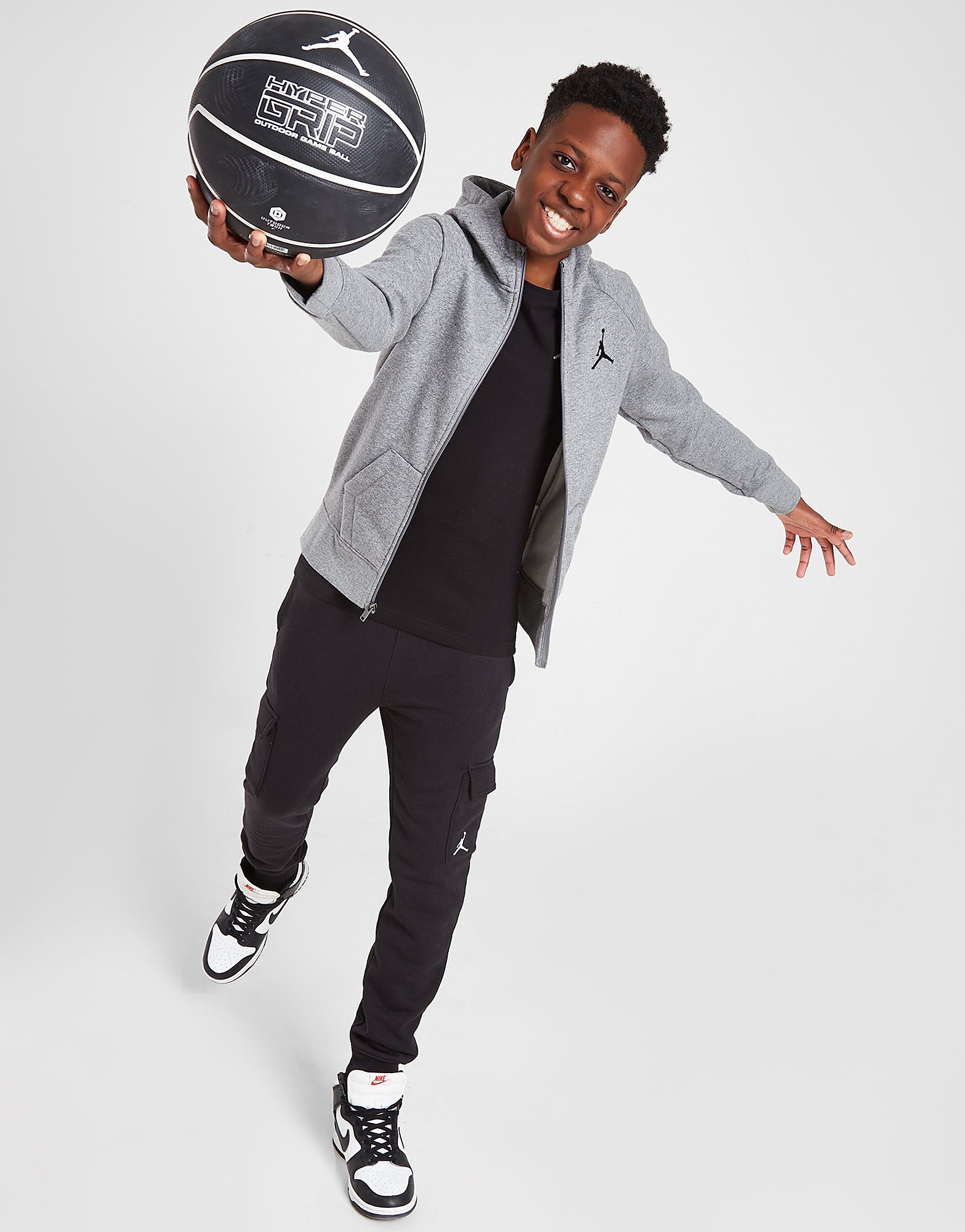 

Jordan Jumpman Fleece Full Zip Hoodie Junior - Grey - Kids, Grey