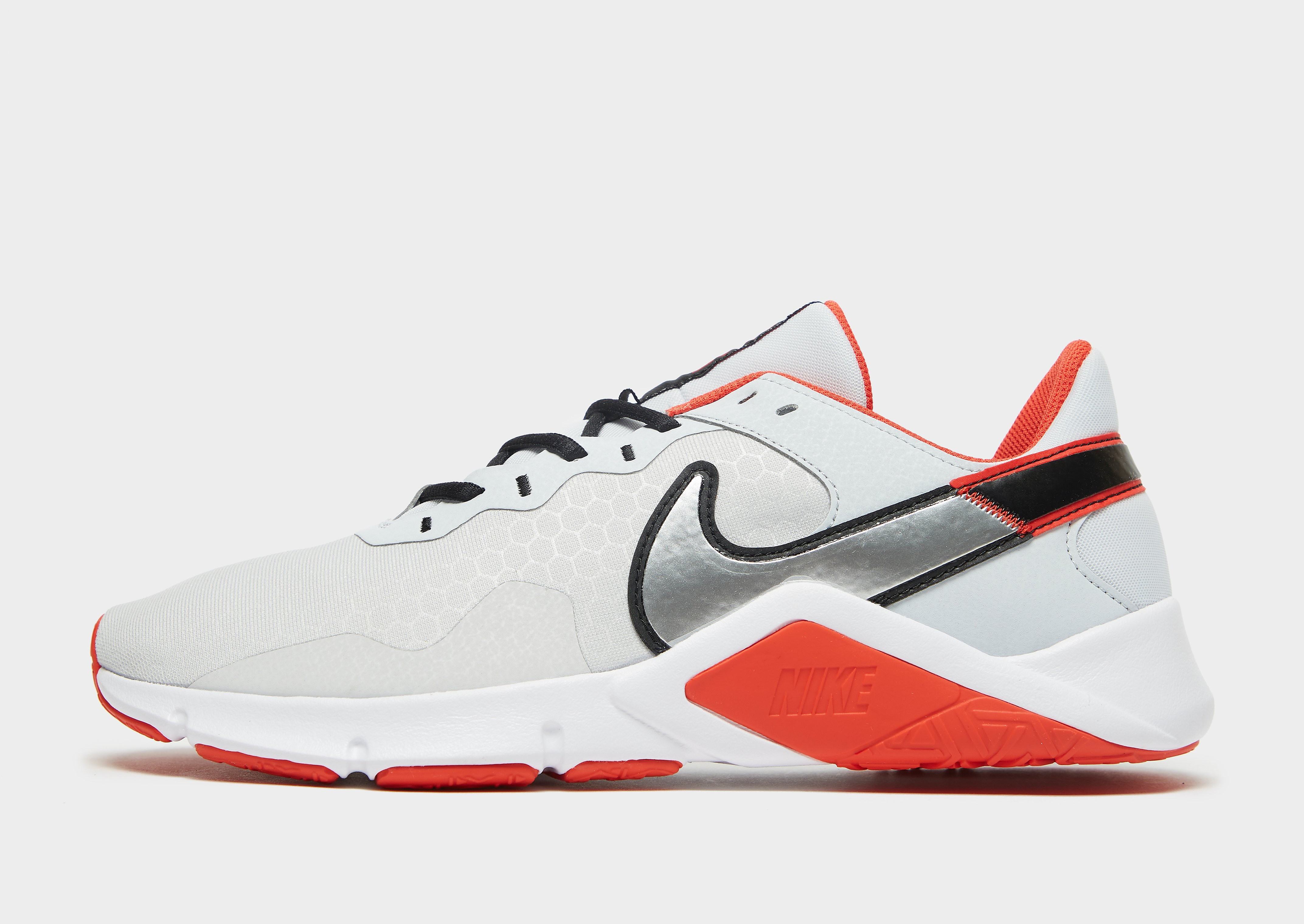 

Nike Legend Essential 2 - Pure Platinum/White/Chile Red/Metallic Silver - Mens, Pure Platinum/White/Chile Red/Metallic Silver