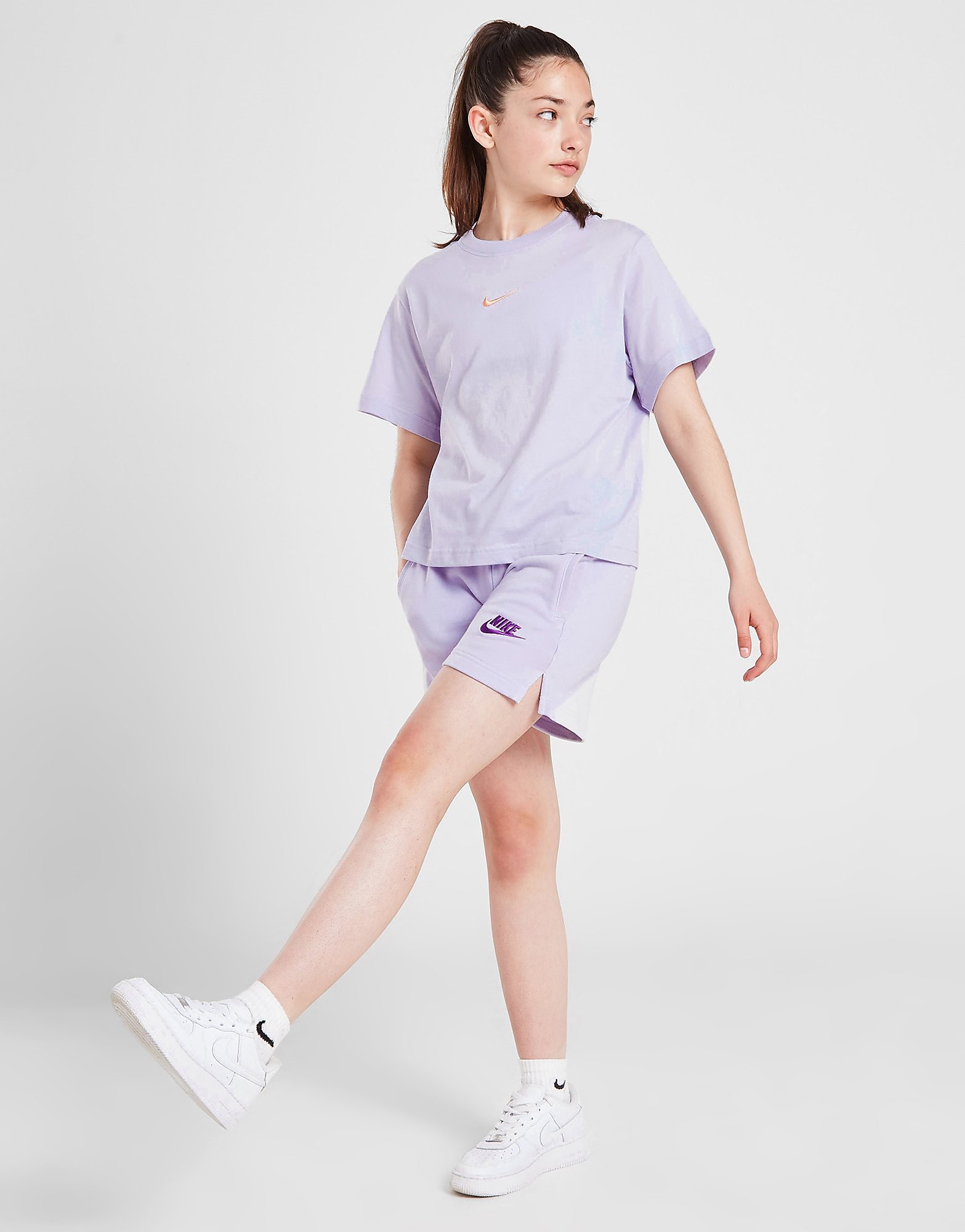 

Nike Girls' Sportswear Club French Terry Shorts Junior - Purple - Kids, Purple