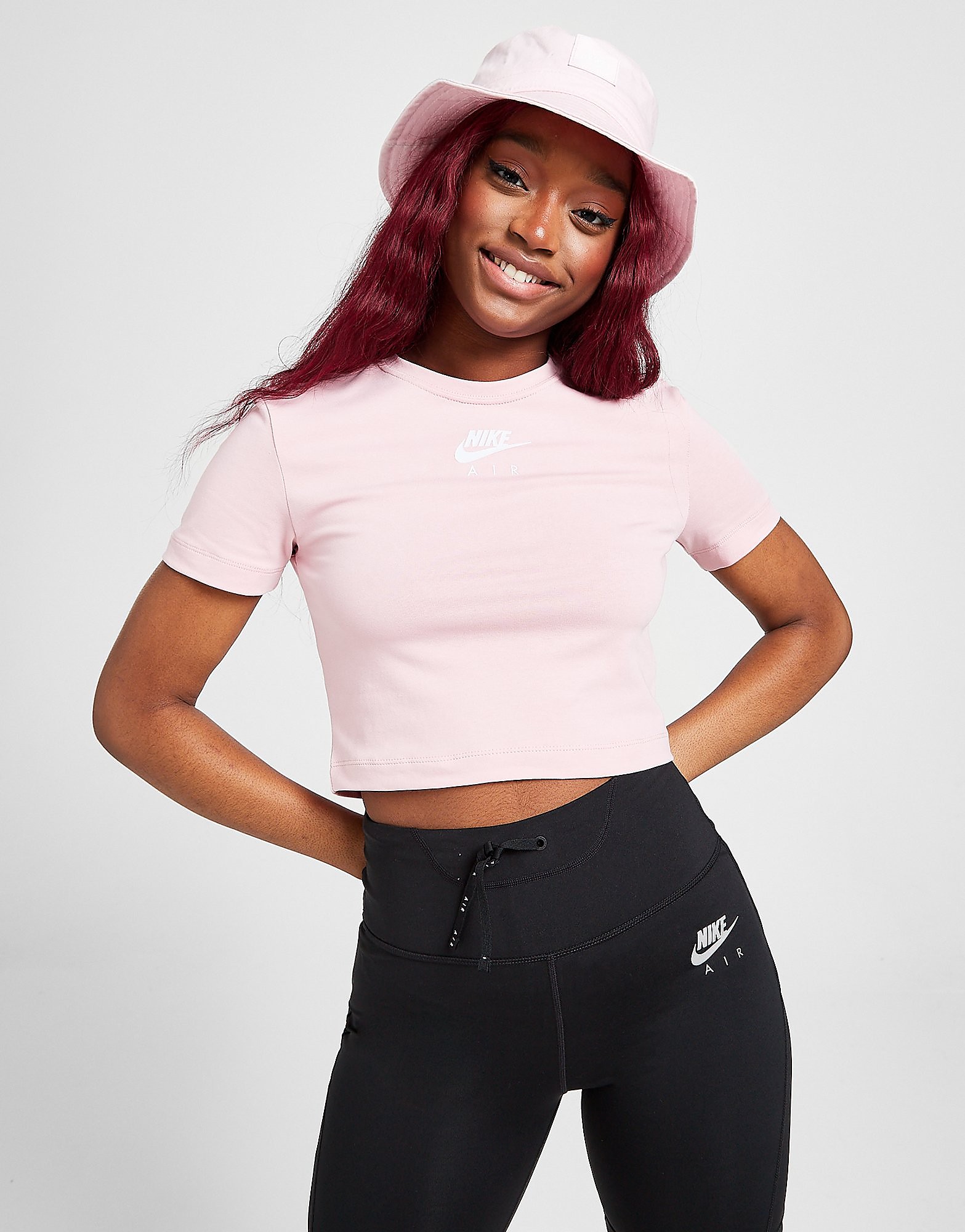 

Nike Air Slim Crop T-Shirt - Pink - Womens, Pink