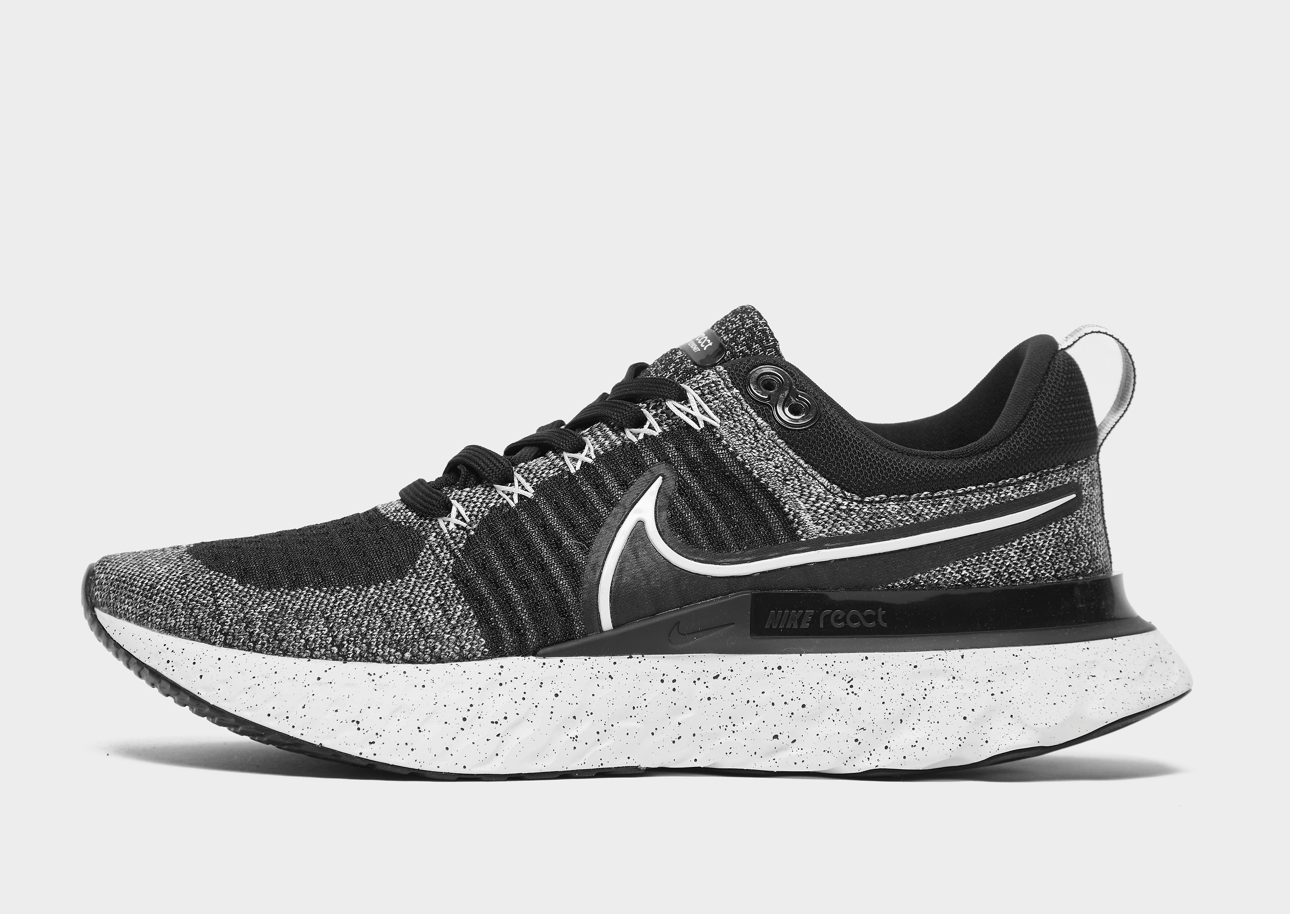 

Nike React Infinity Run Flyknit 2 - White/Black - Mens, White/Black