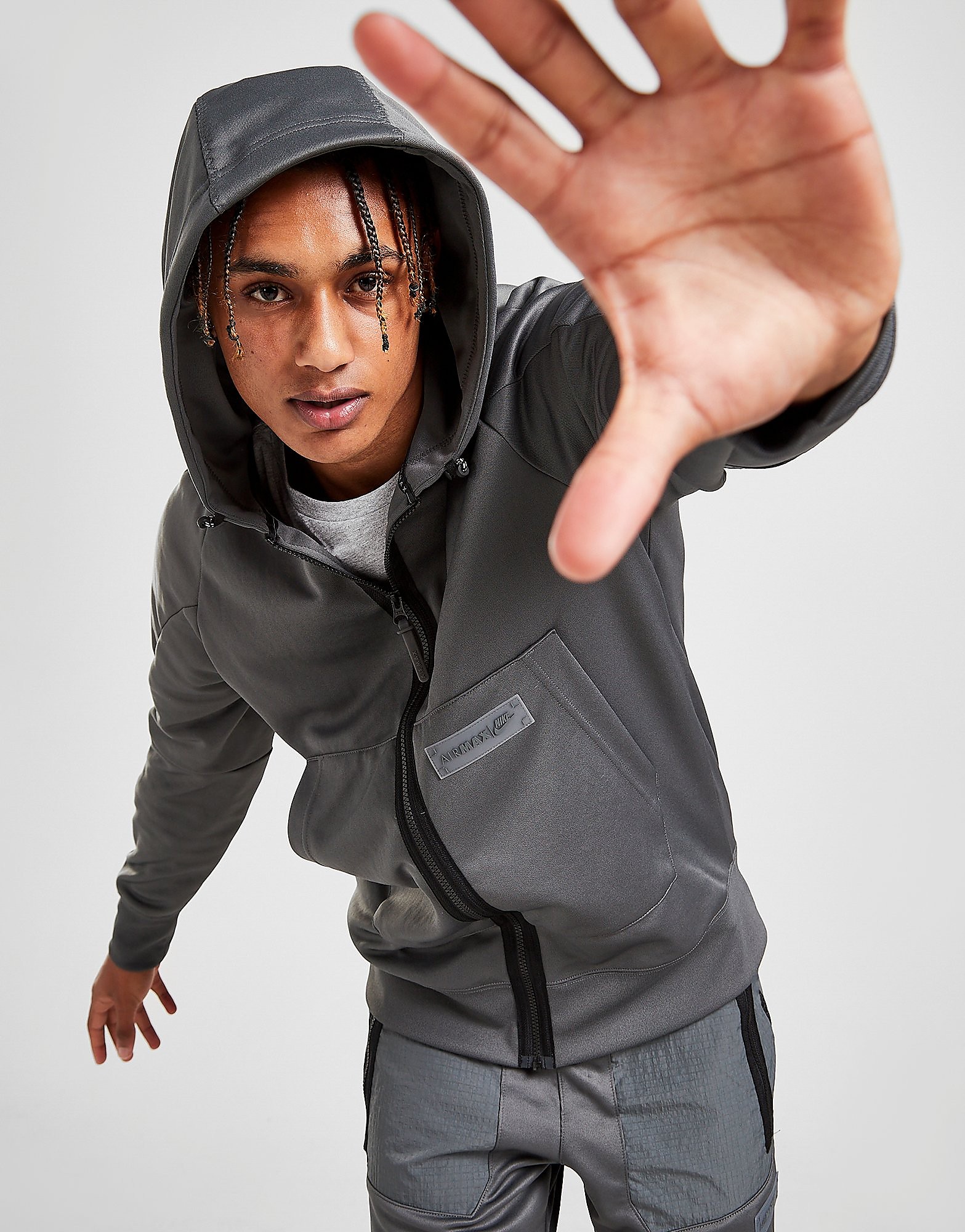 

Nike Air Max Poly Full Zip Hoodie - Only at JD - Grey - Mens, Grey