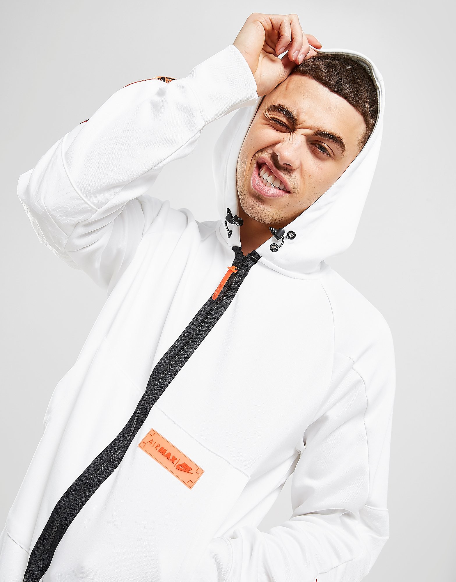 

Nike Air Max Poly Full Zip Hoodie - White - Mens, White