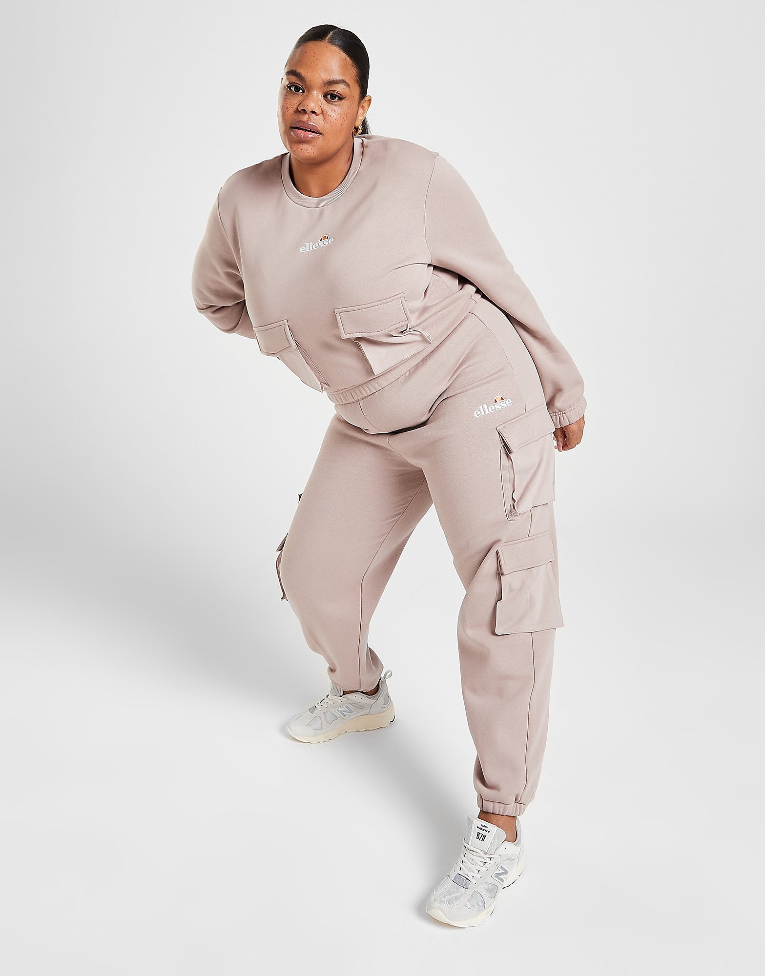 

Ellesse Cargo Pocket Plus Size Joggers - Only at JD - Brown - Womens, Brown