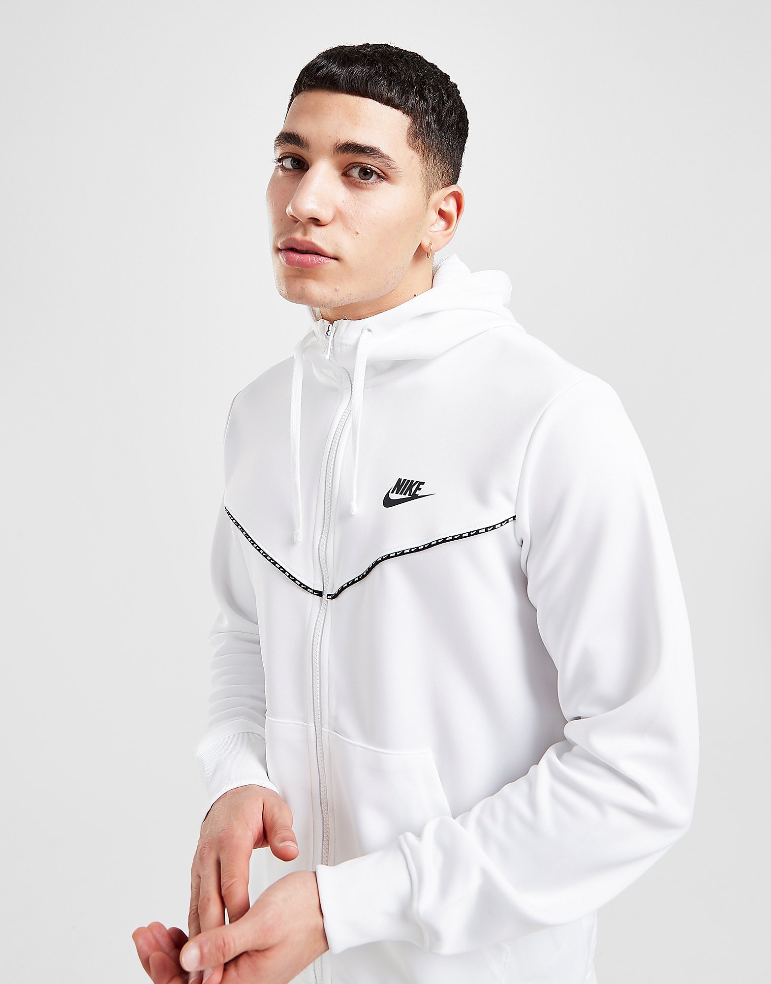 

Nike Repeat Logo Full Zip Hoodie - White - Mens, White