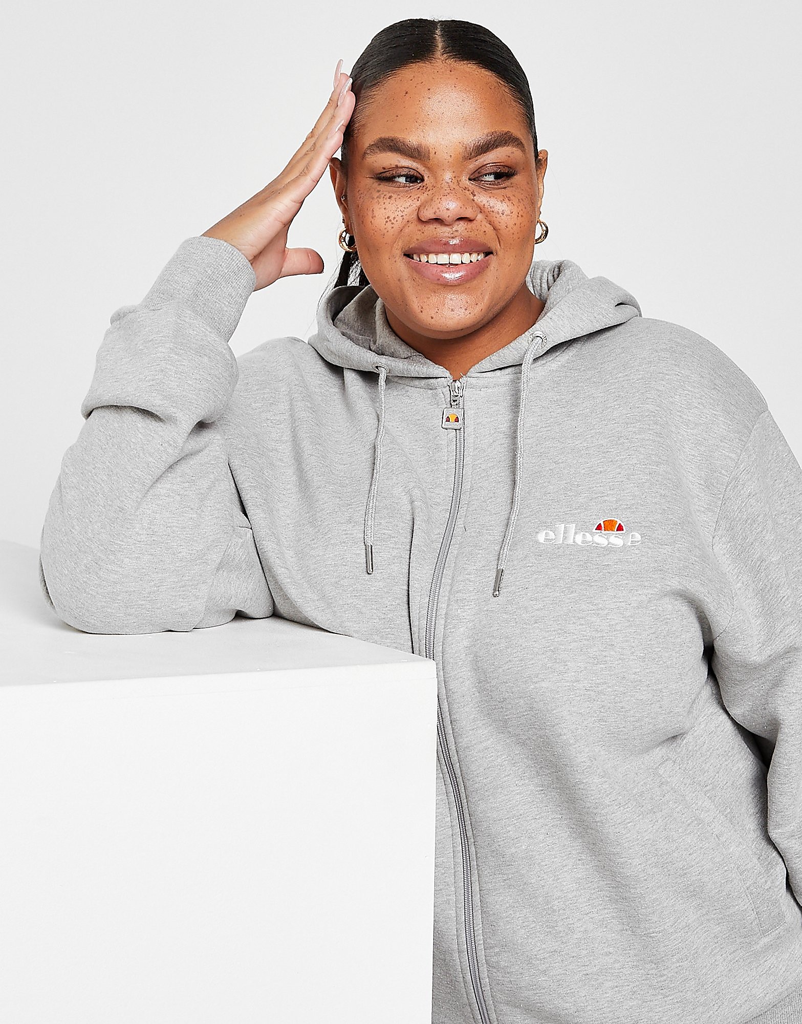 

Ellesse Oversize Plus Size Full Zip Hoodie - Only at JD - Grey - Womens, Grey