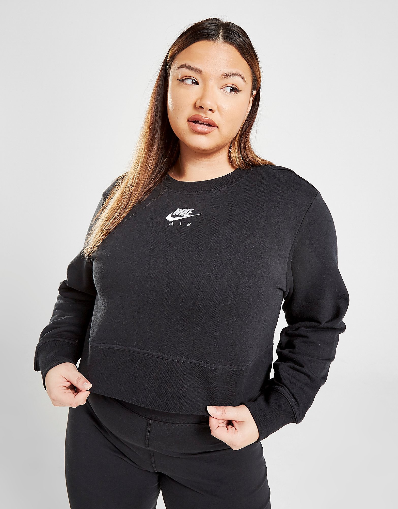 

Nike Air Crew Plus Size Sweatshirt - Black - Womens, Black