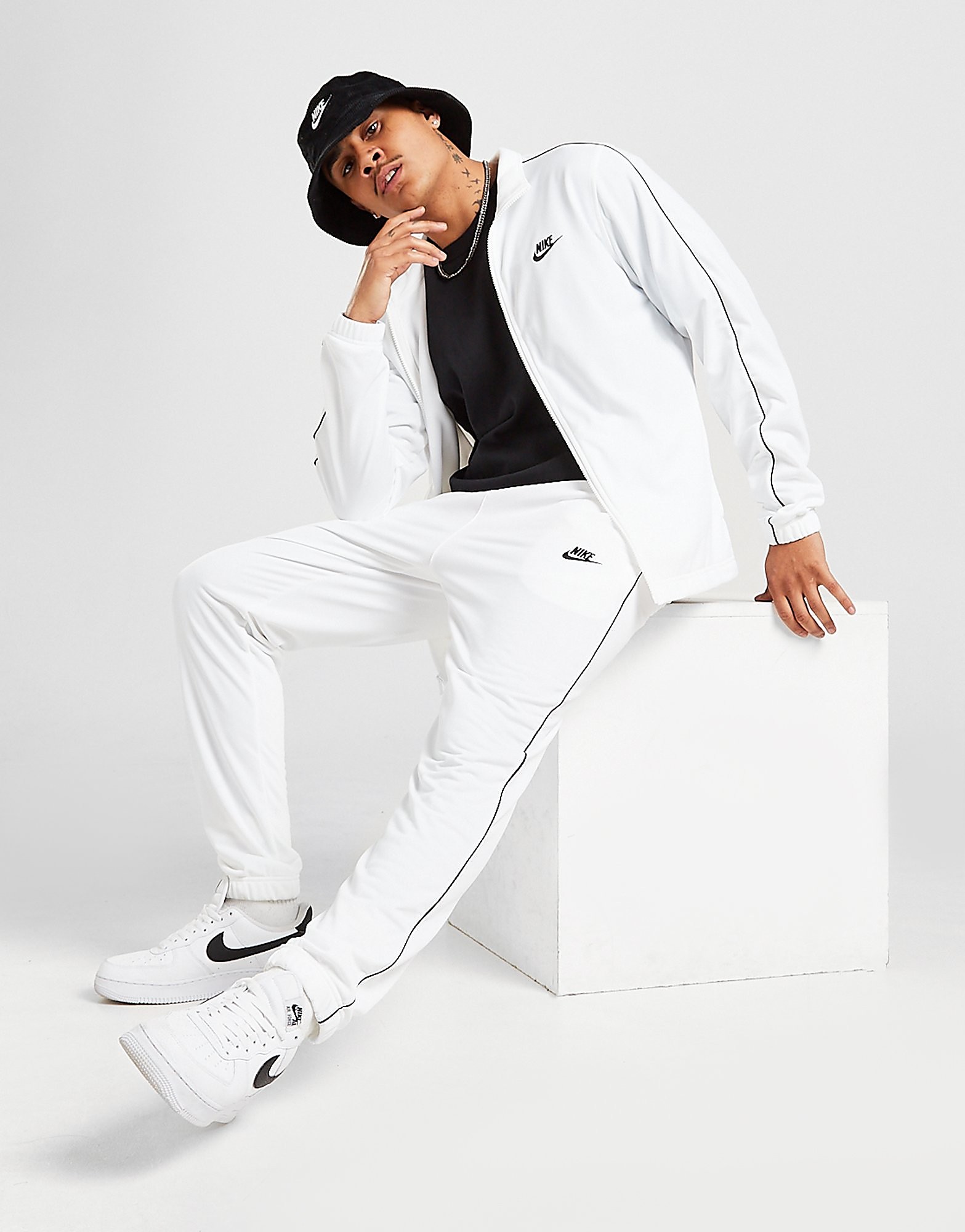 Nike Poly Tracksuit - White - Mens, White