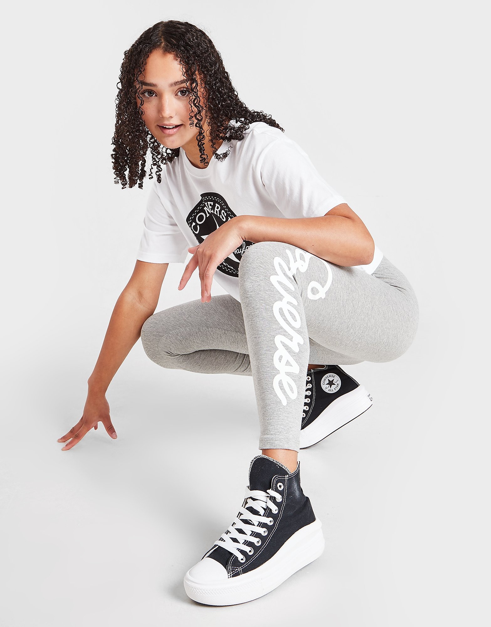 

Converse Girls' Signature Chuck Leggings Junior - Grey - Kids, Grey