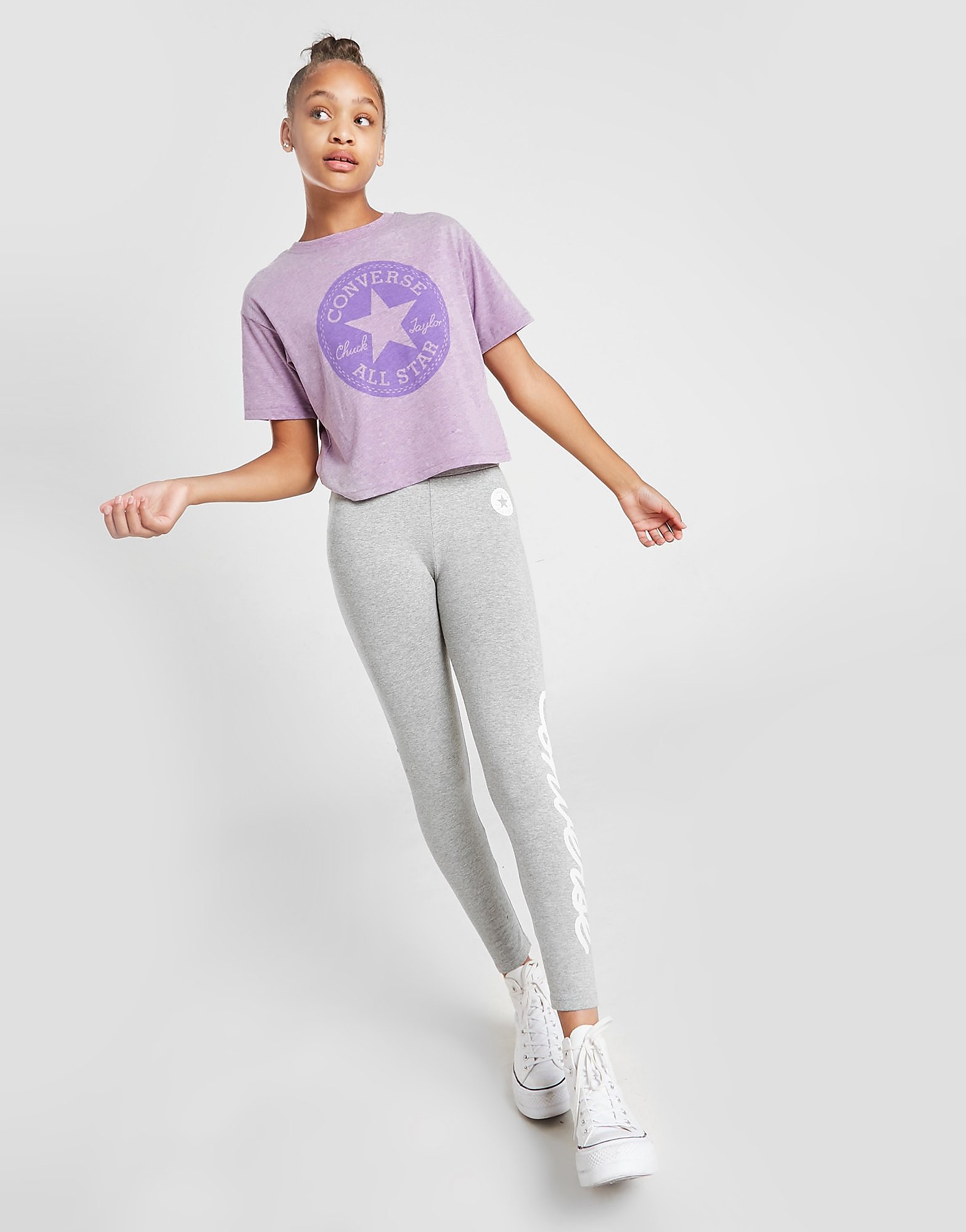 

Converse Girls' Overdyed Box T-Shirt Junior - Purple - Kids, Purple