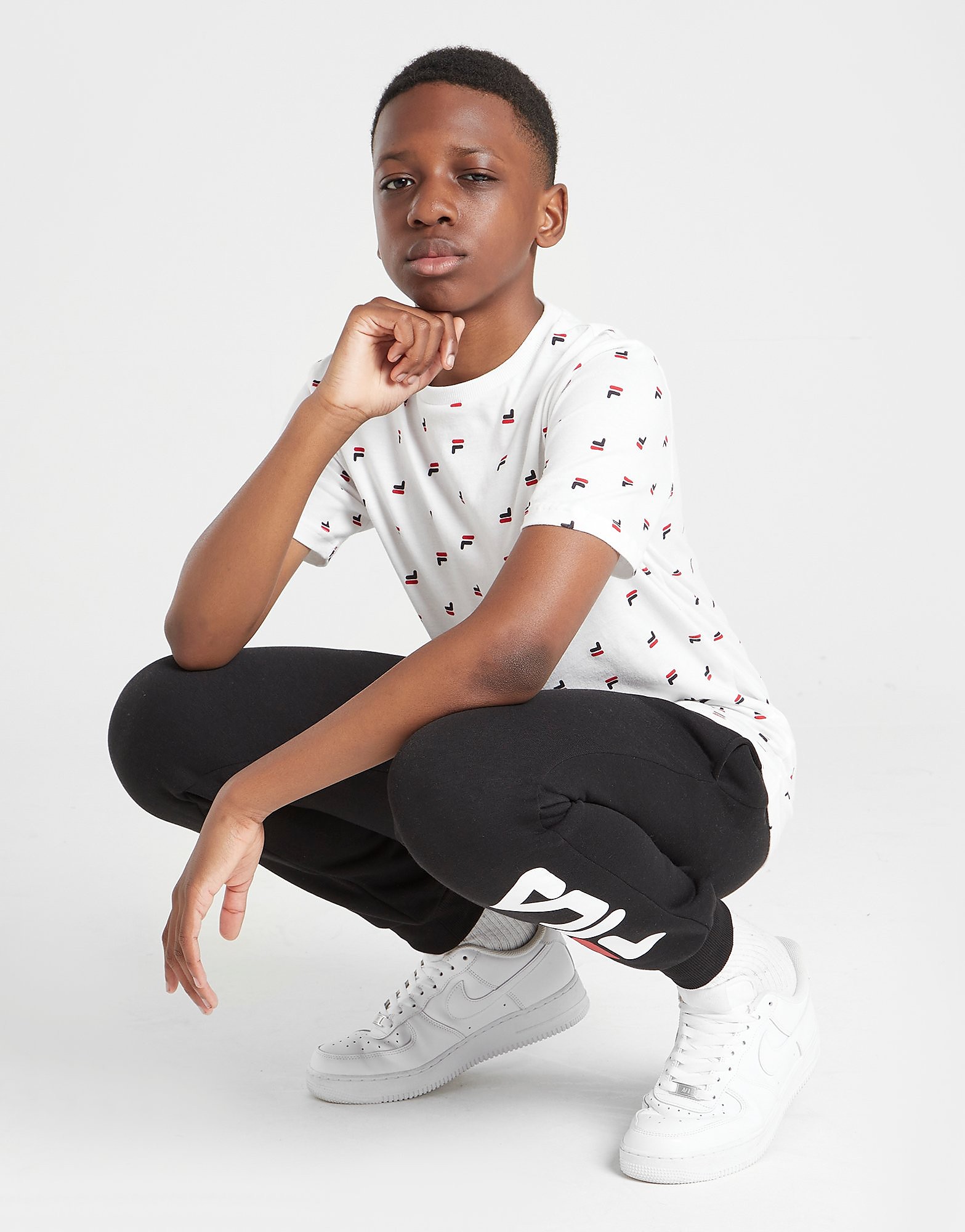 

Fila Oskar All Over Print T-Shirt Junior - Only at JD - White - Kids, White