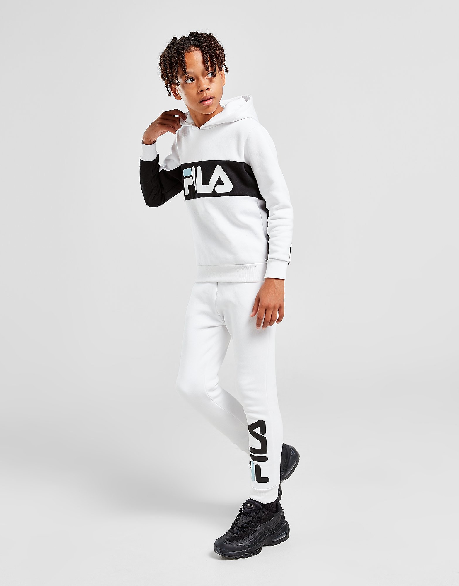 

Fila James Colour Block Overhead Tracksuit Junior - Only at JD - White - Kids, White
