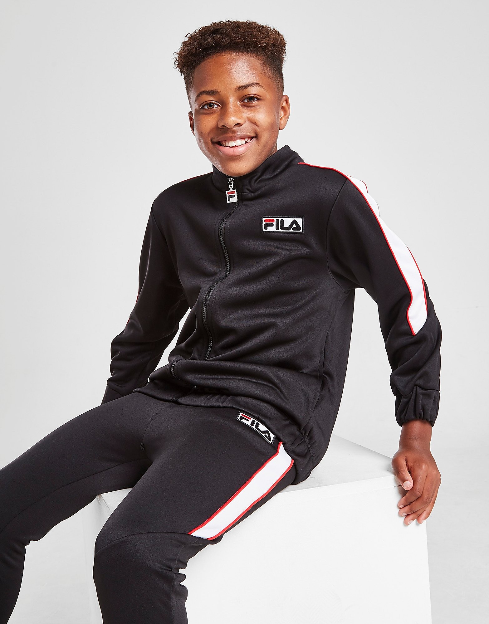 

Fila Willa Poly Full Zip Tracksuit Junior - Only at JD - Black - Kids, Black