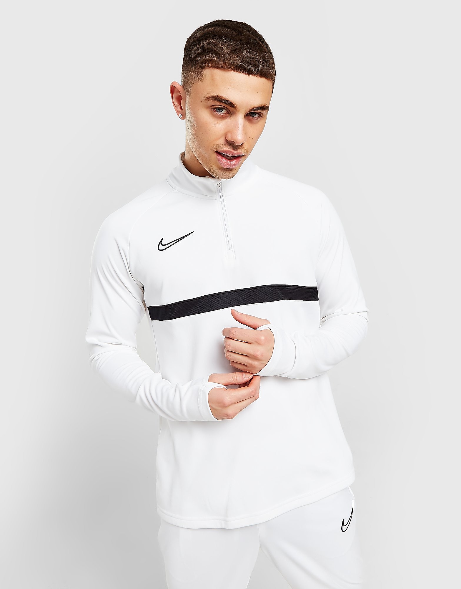 

Nike Academy Essential 1/4 Zip Track Top - White/Black/Black/Black/Black - Mens, White/Black/Black/Black/Black