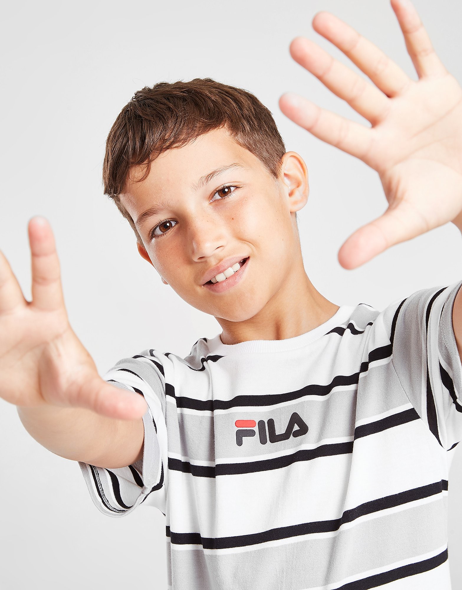 

Fila Triple Stripe T-Shirt Junior - Only at JD - White/Grey - Kids, White/Grey