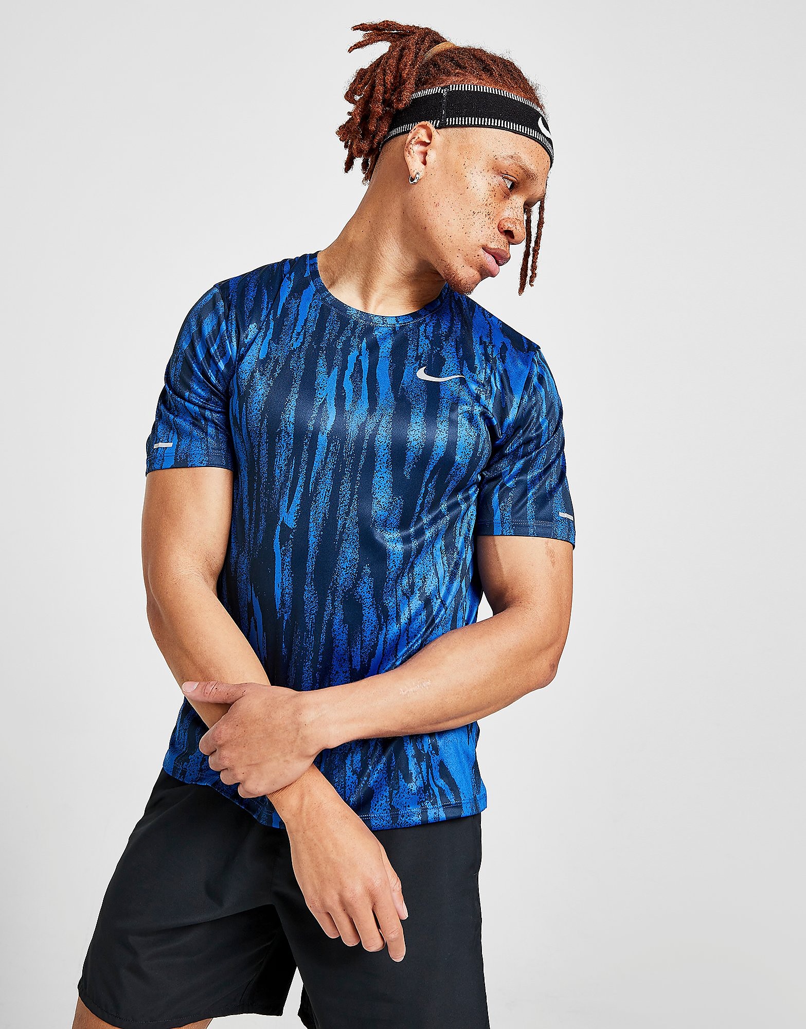 

Nike Miler Wild Run T-Shirt - Blue - Mens, Blue