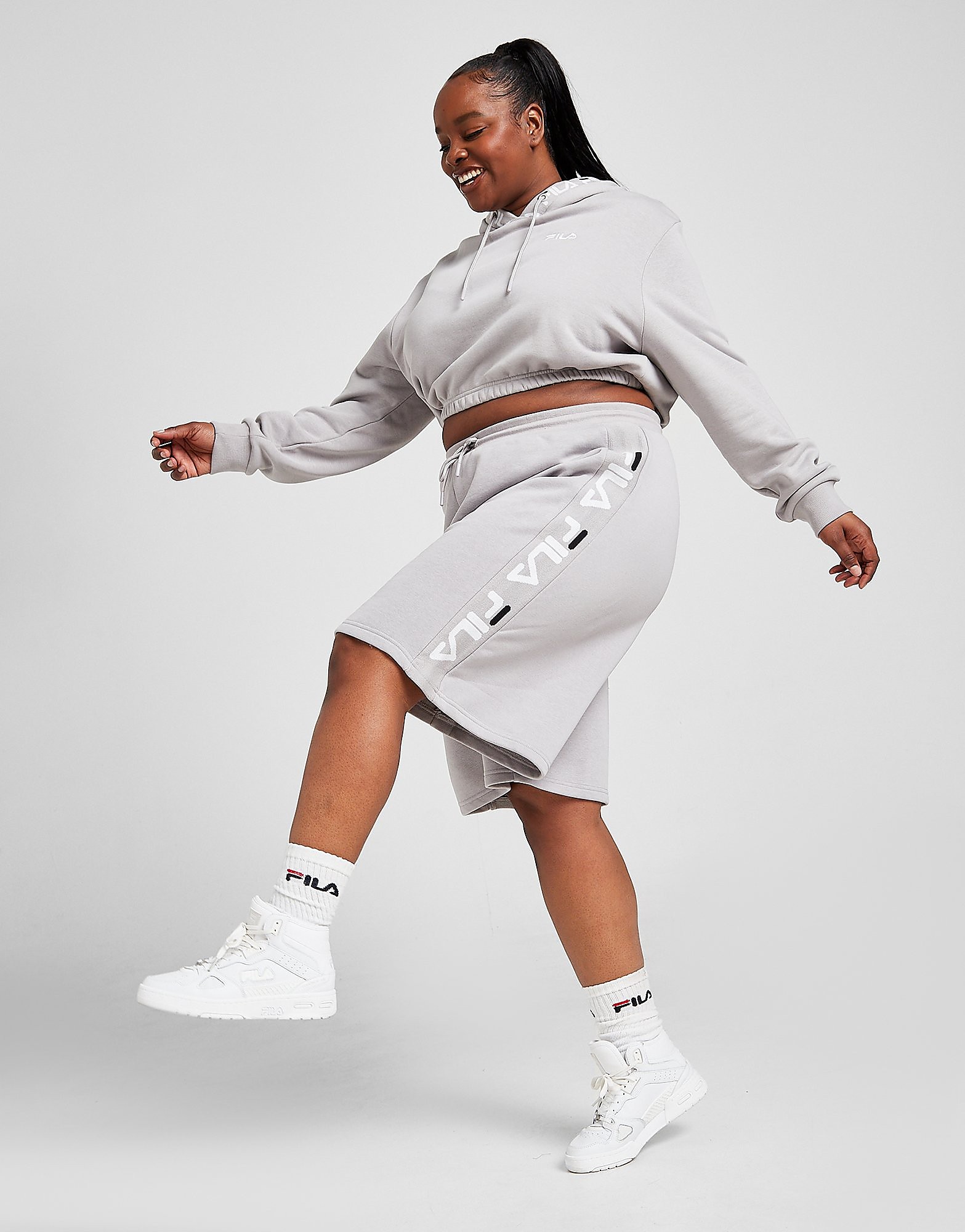 

Fila Repeat Logo Plus Size Shorts - Only at JD - Grey - Womens, Grey