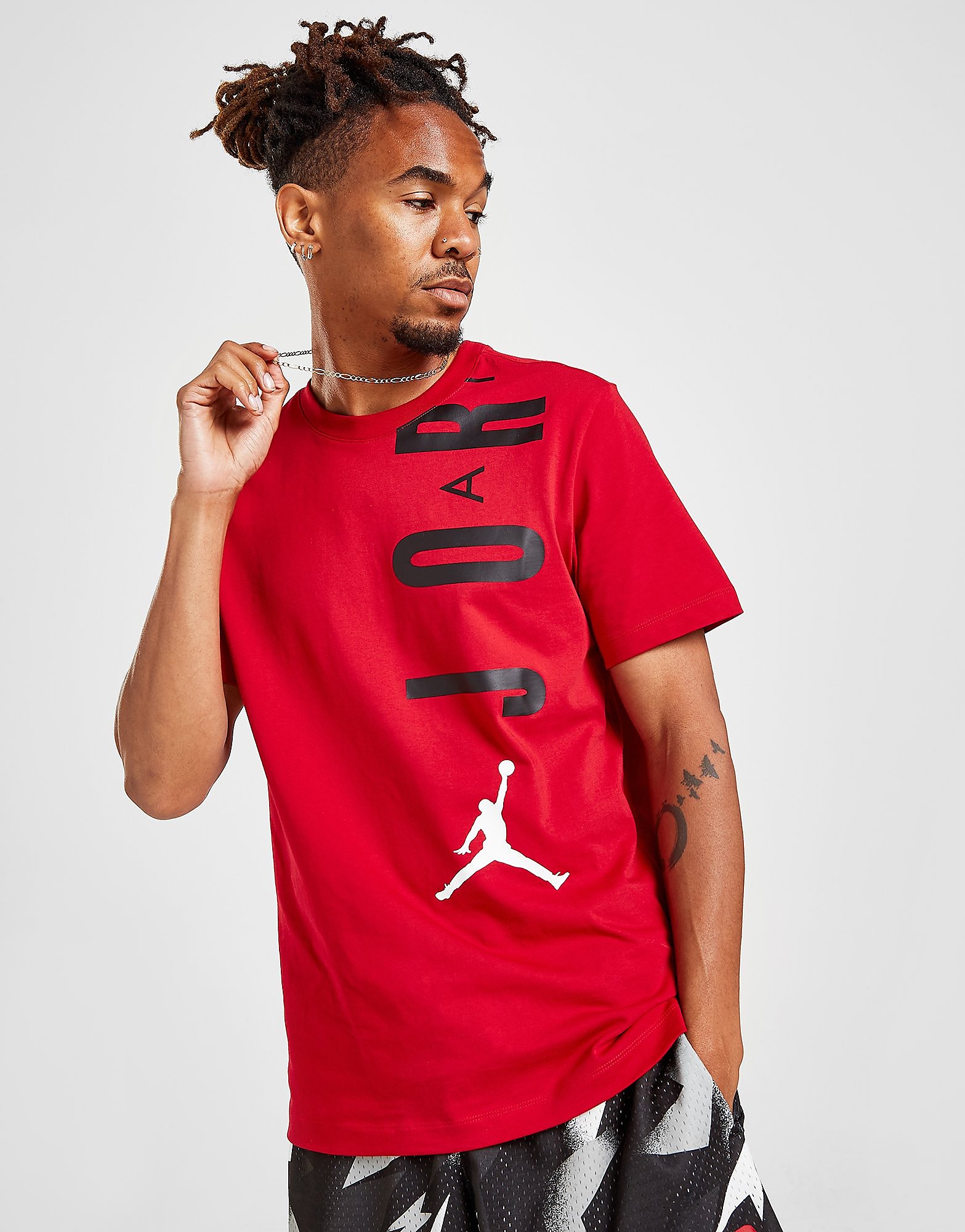 Jordan Stretch T-Shirt - Gym Red/Black/White - Mens, Gym Red/Black/White
