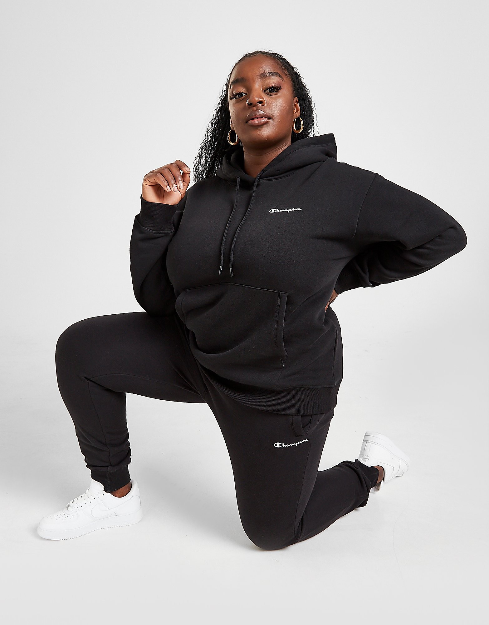 

Champion Core Plus Size Logo Joggers - Only at JD - Black - Womens, Black