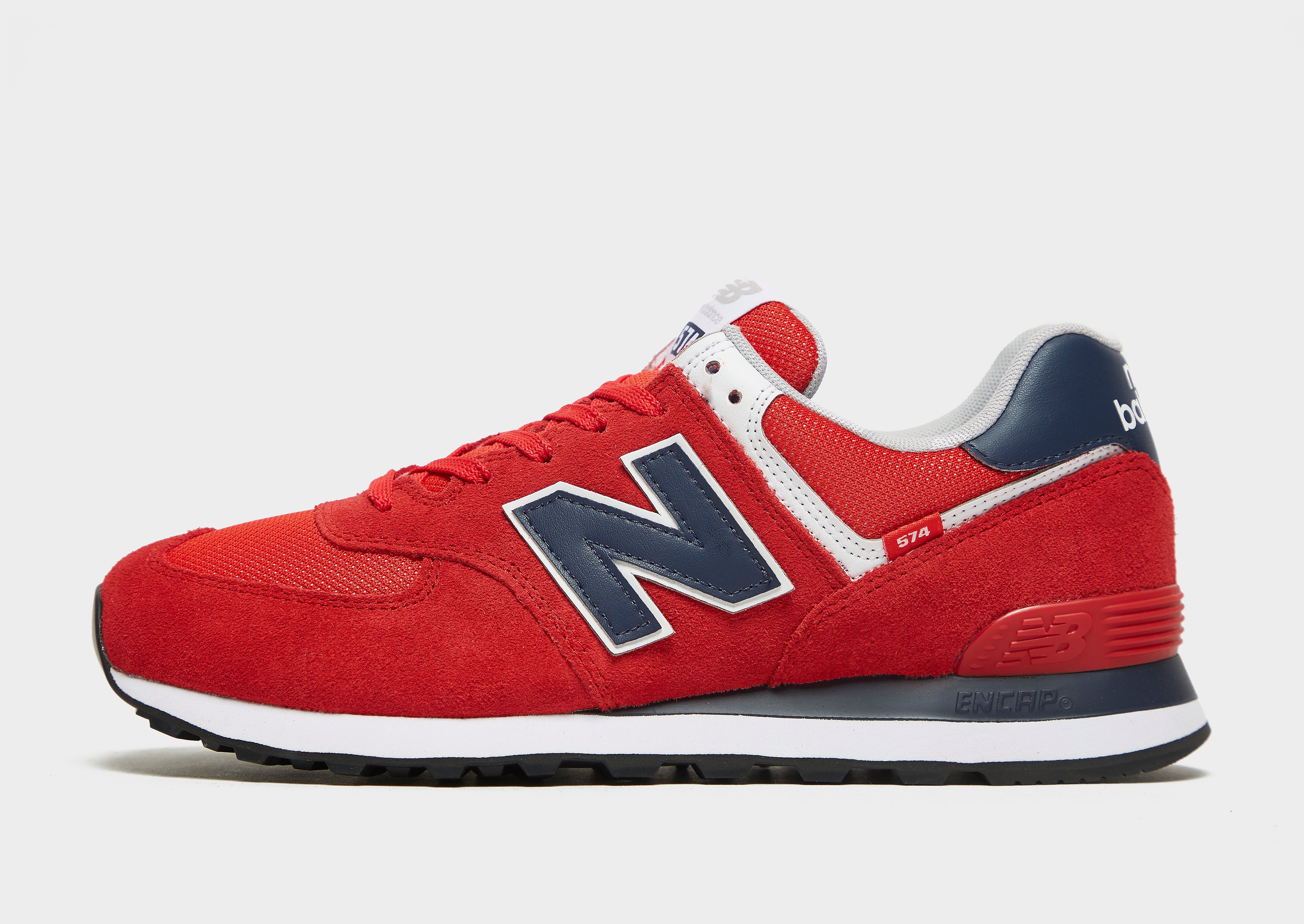 New Balance 574 - Red - Mens, Red