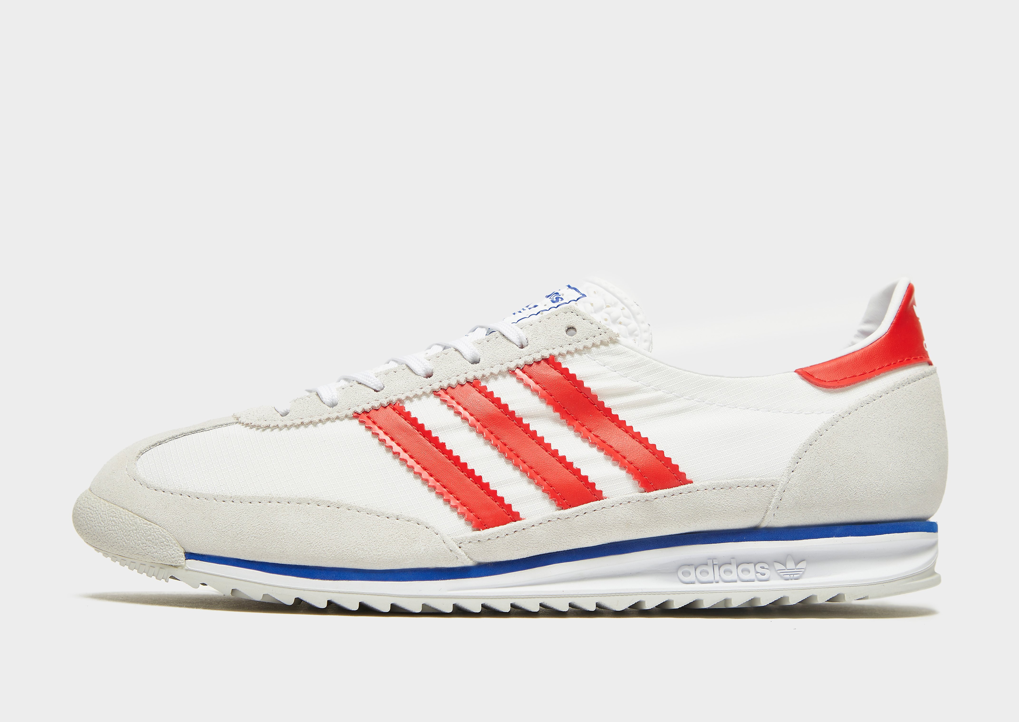 

adidas Originals SL 72 - Grey One / Cloud White / Vivid Red/Red - Womens, Grey One / Cloud White / Vivid Red/Red