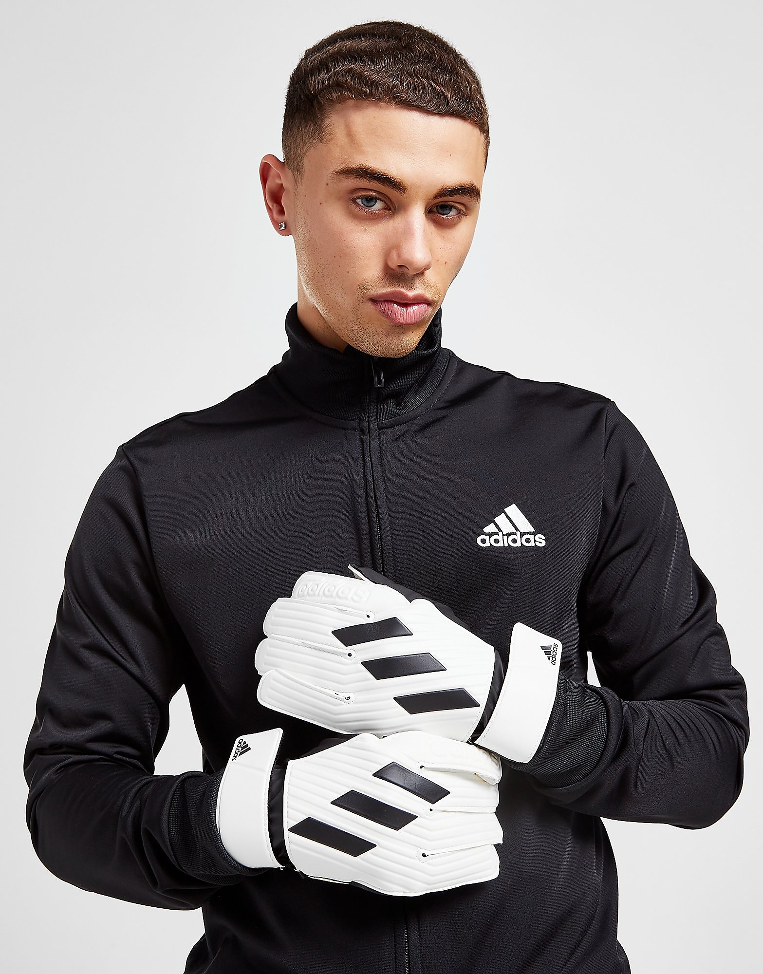 

adidas Tiro Club Goalkeeper Gloves - White / Black/Black - Mens, White / Black/Black