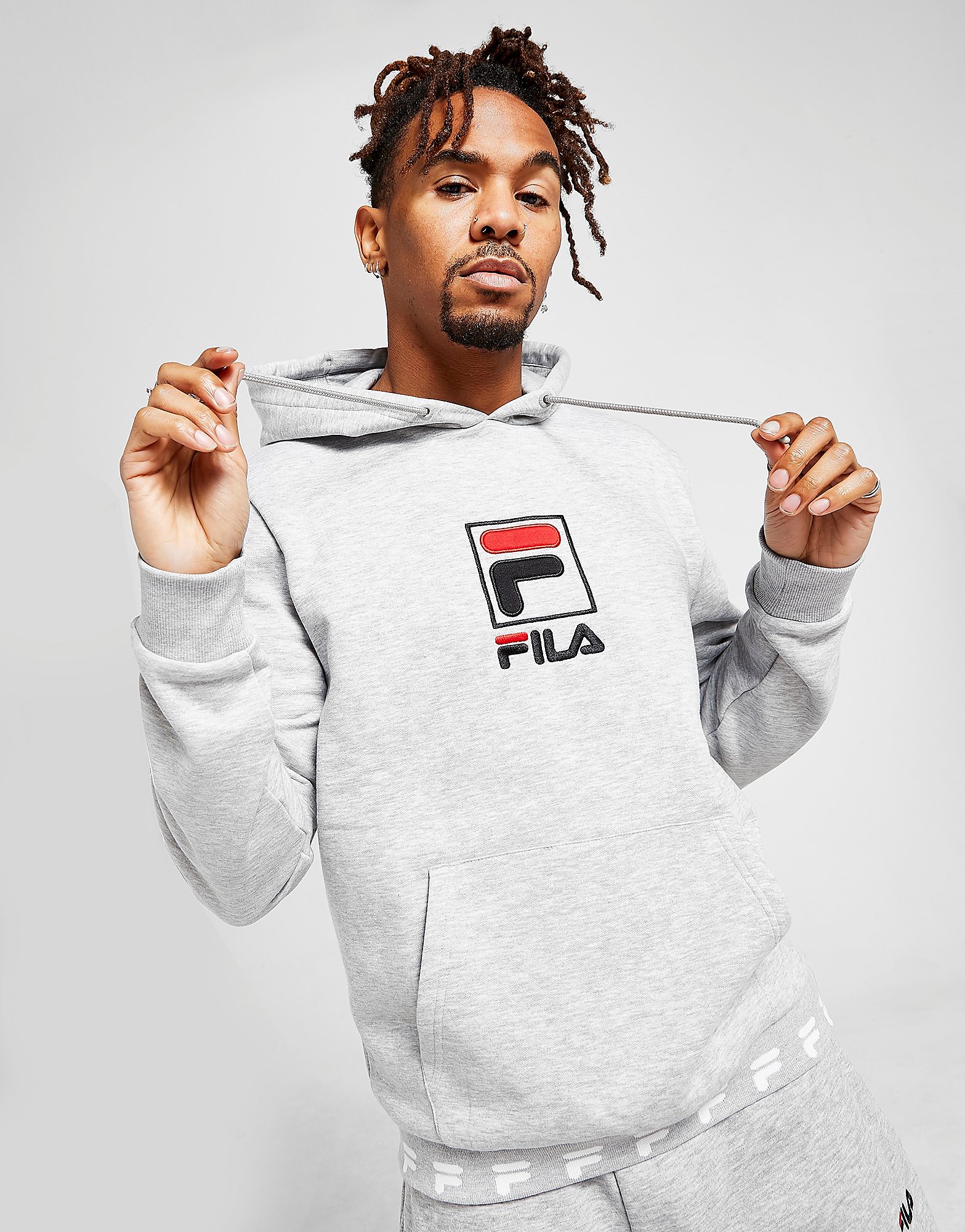 

Fila Lark Overhead Hoodie - Grey - Mens, Grey