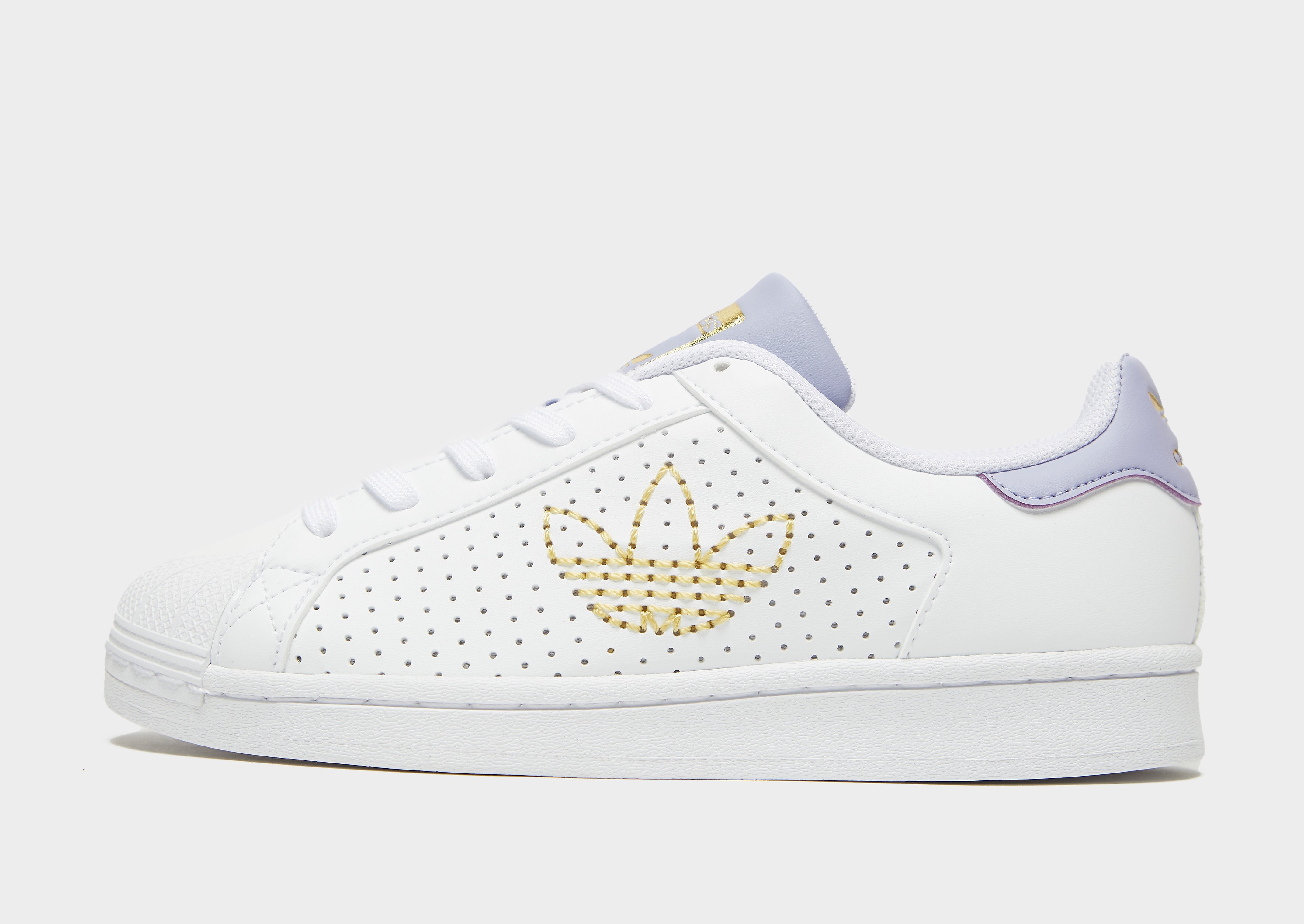 

adidas Originals Superstar Perforated Women's - Cloud White / Dust Purple / Gold Metallic, Cloud White / Dust Purple / Gold Metallic