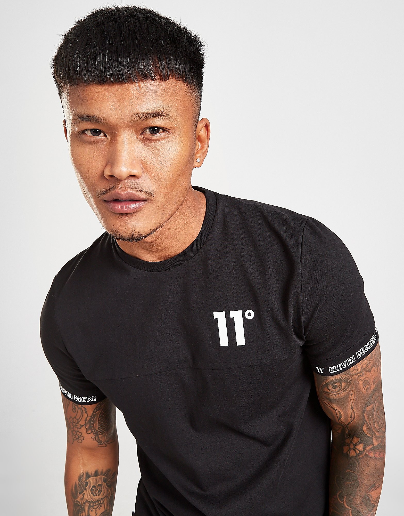 

11 Degrees Tape T-Shirt - Black - Mens, Black