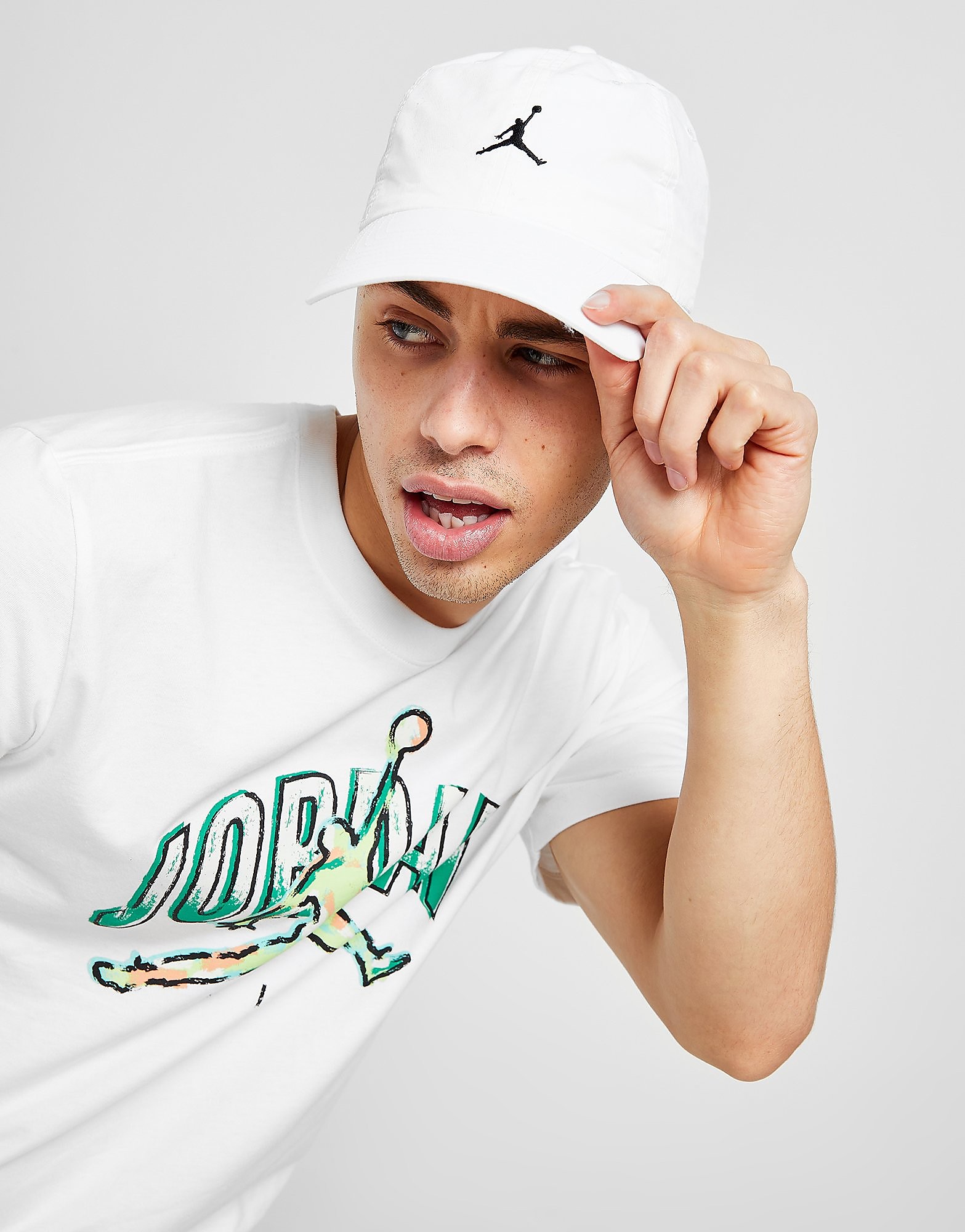 Jordan H86 Washed Cap - White/Black - Womens, White/Black