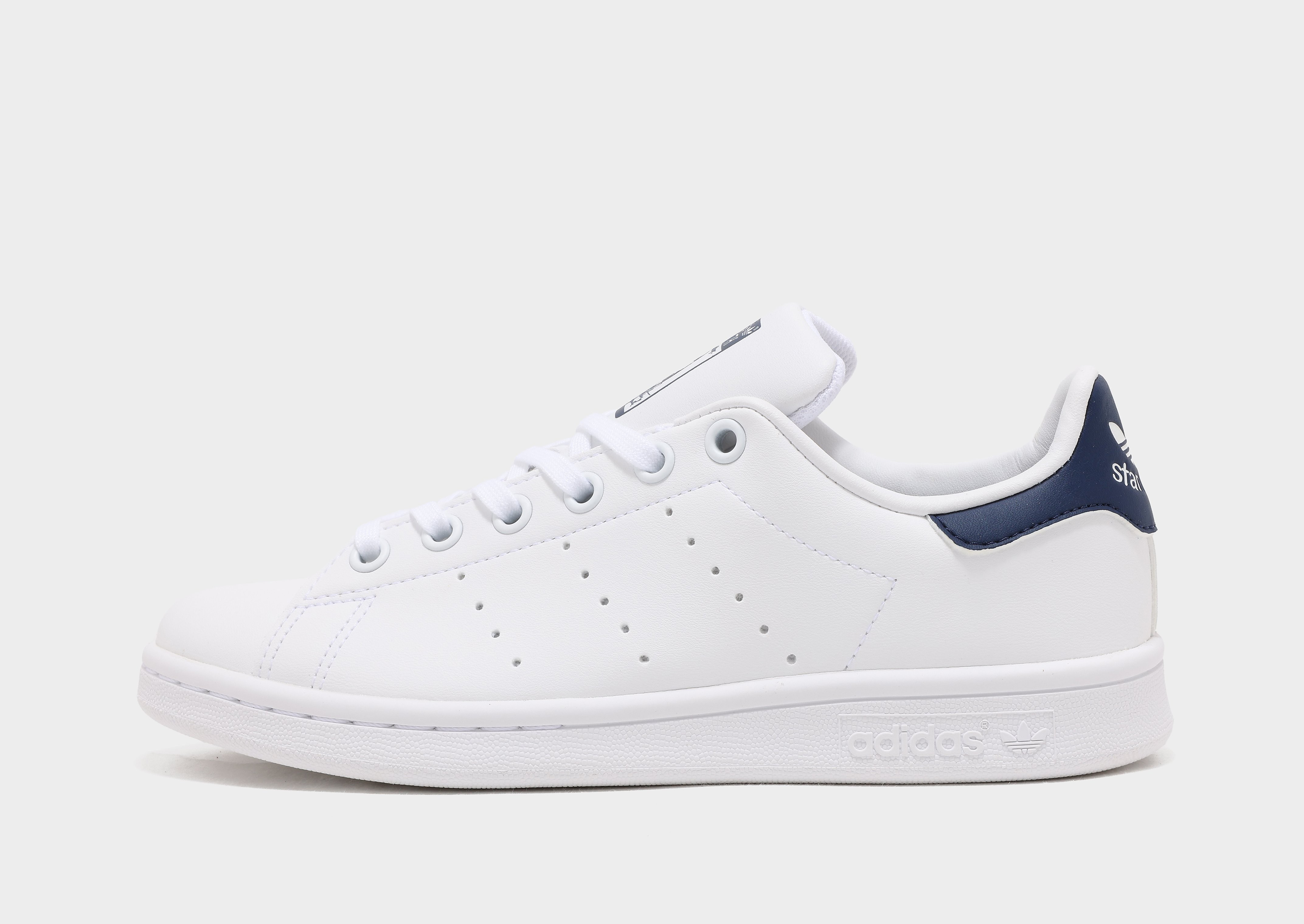 

adidas Originals Stan Smith Junior - Cloud White / Cloud White / Dark Blue/WHT/WHT/NVY - Kids, Cloud White / Cloud White / Dark Blue/WHT/WHT/NVY