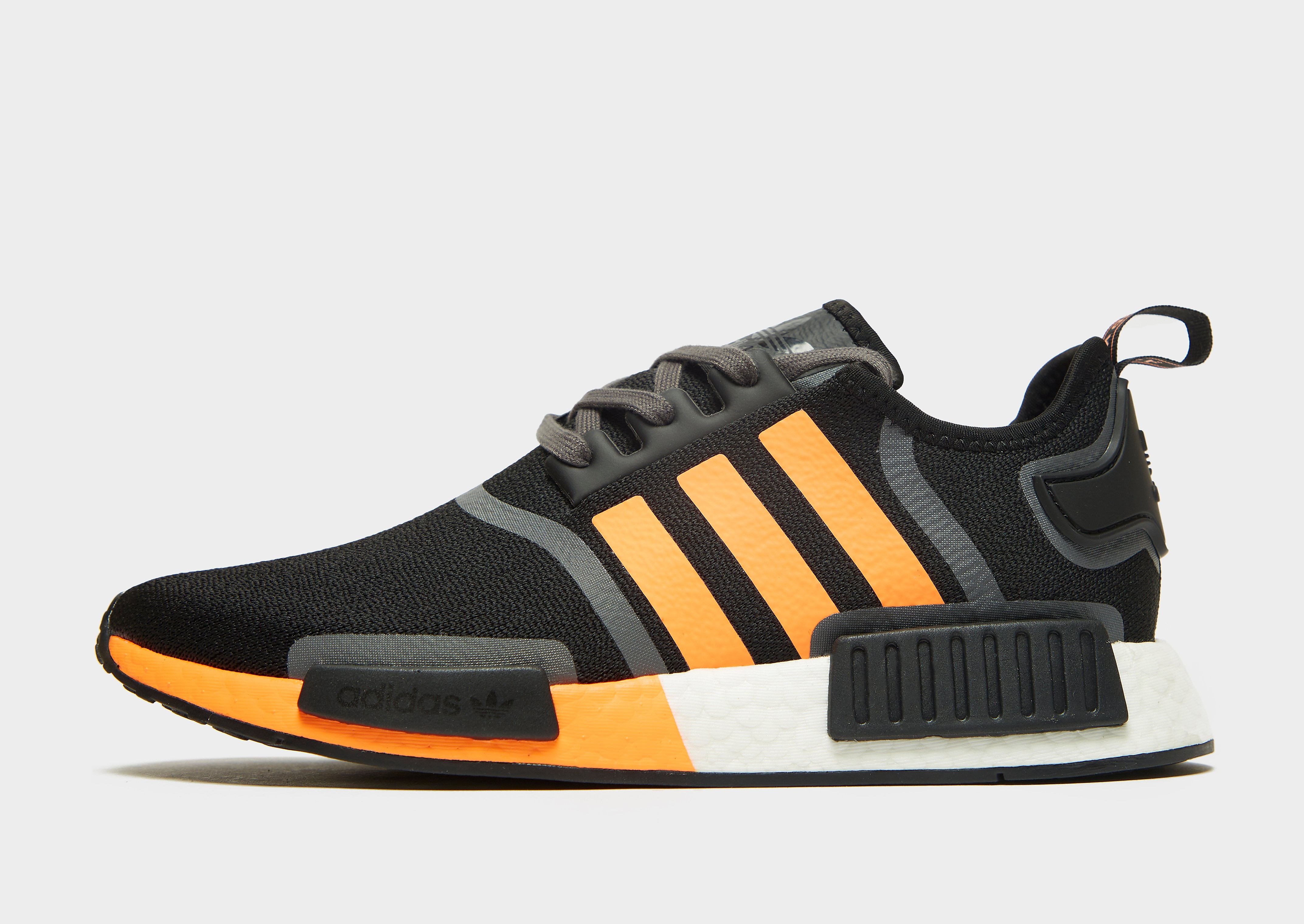 

adidas Originals NMD_R1 - Core Black / Screaming Orange / Grey Five - Womens, Core Black / Screaming Orange / Grey Five