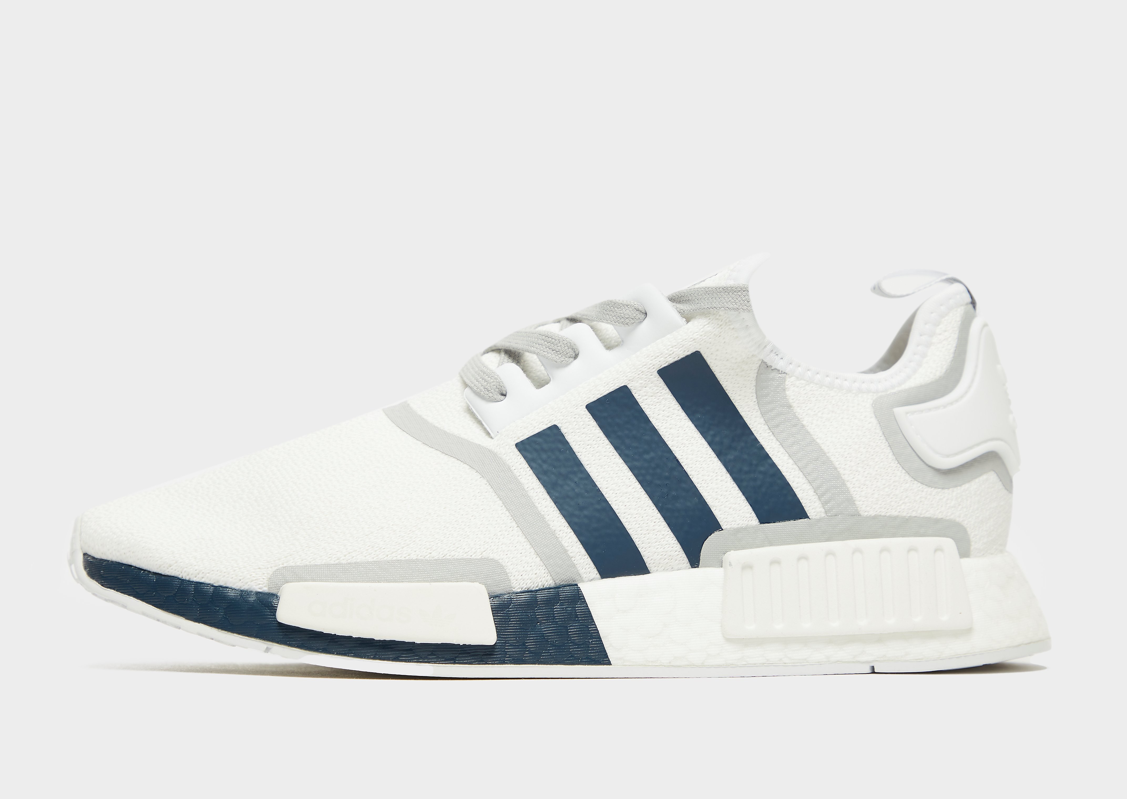 

adidas Originals NMD_R1 - Cloud White / Crew Navy / Grey Two - Womens, Cloud White / Crew Navy / Grey Two