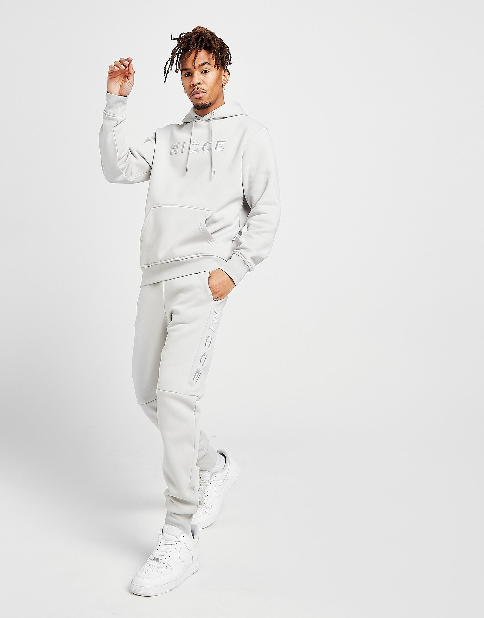 

Nicce Mercury Fleece Tracksuit - Grey - Mens, Grey