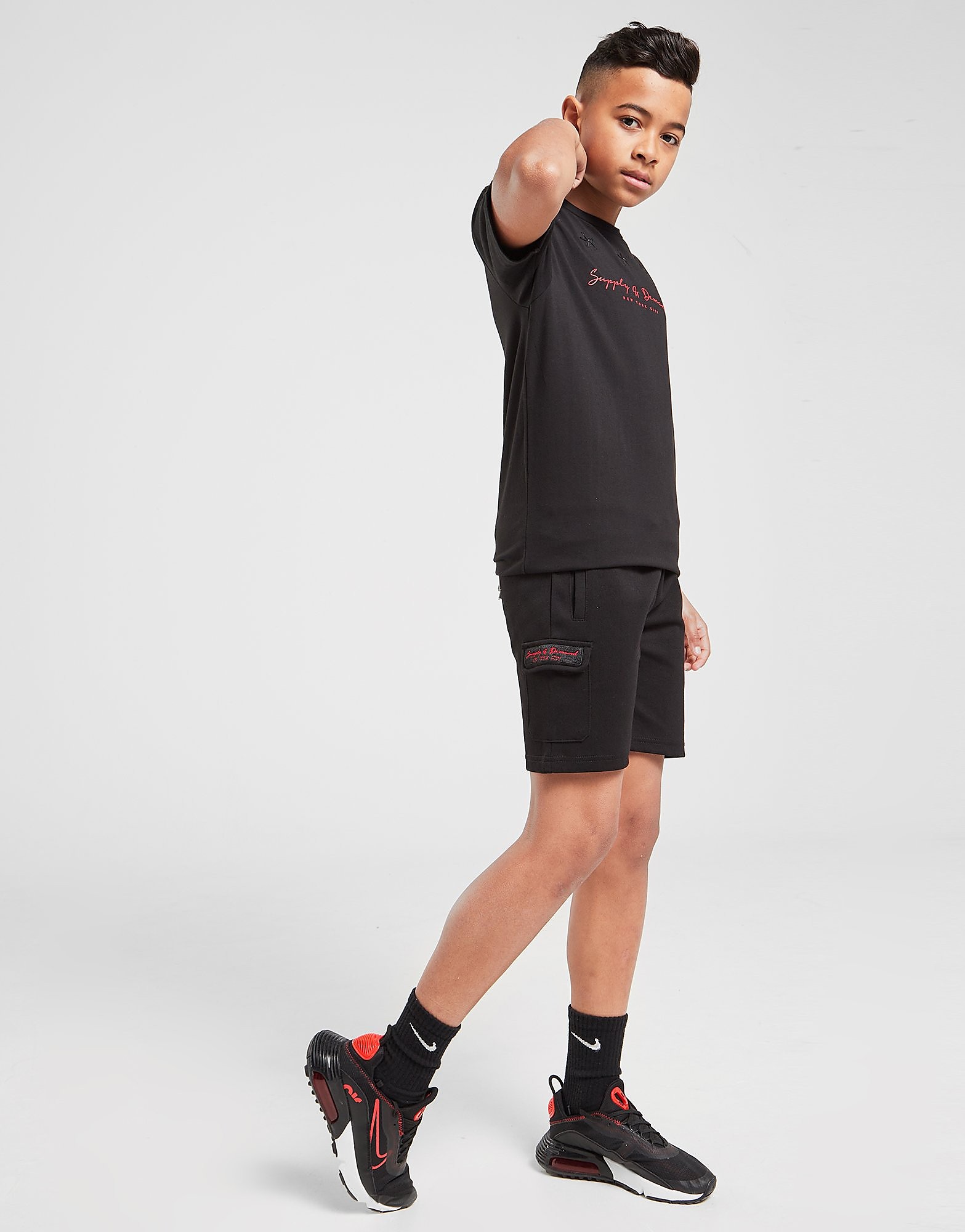 

Supply & Demand Barrier Fleece Cargo Shorts Junior - Black - Kids, Black
