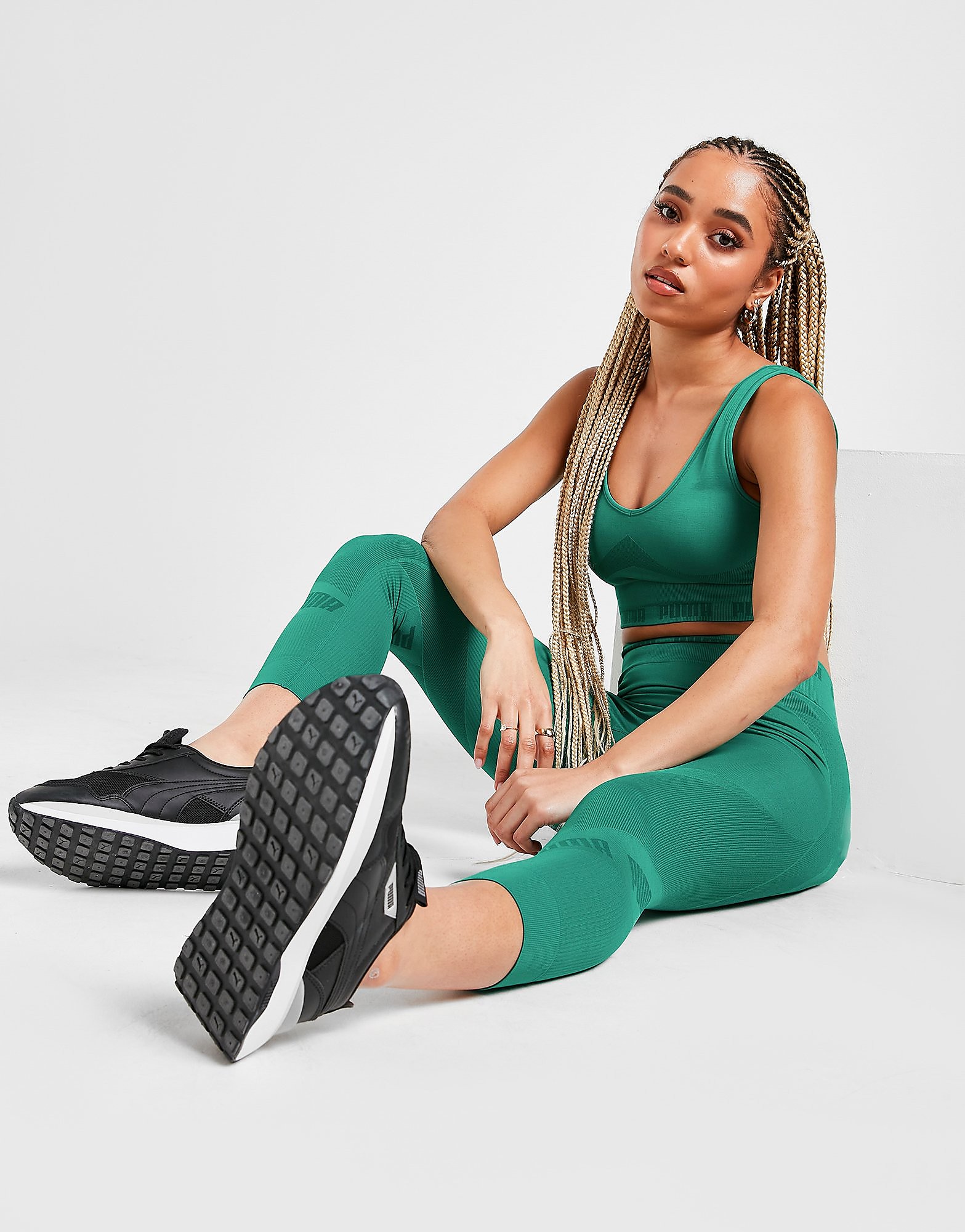 

Puma evoKnit Tights - Green - Womens, Green