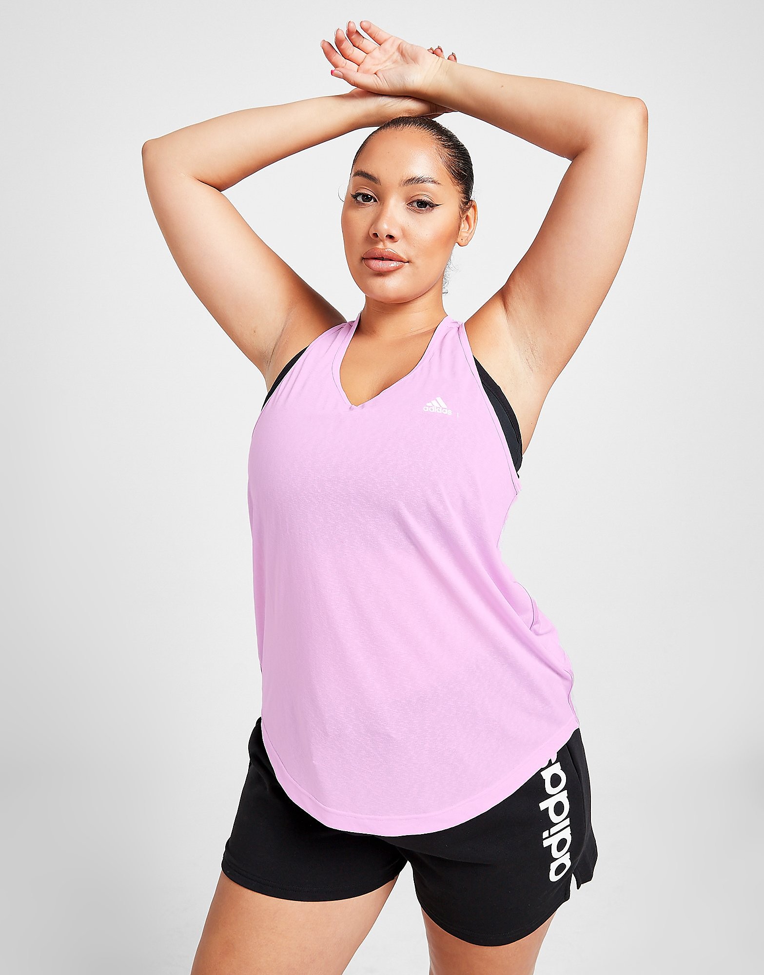 

adidas Core Badge Of Sport Plus Size Tank Top - Pink - Womens, Pink